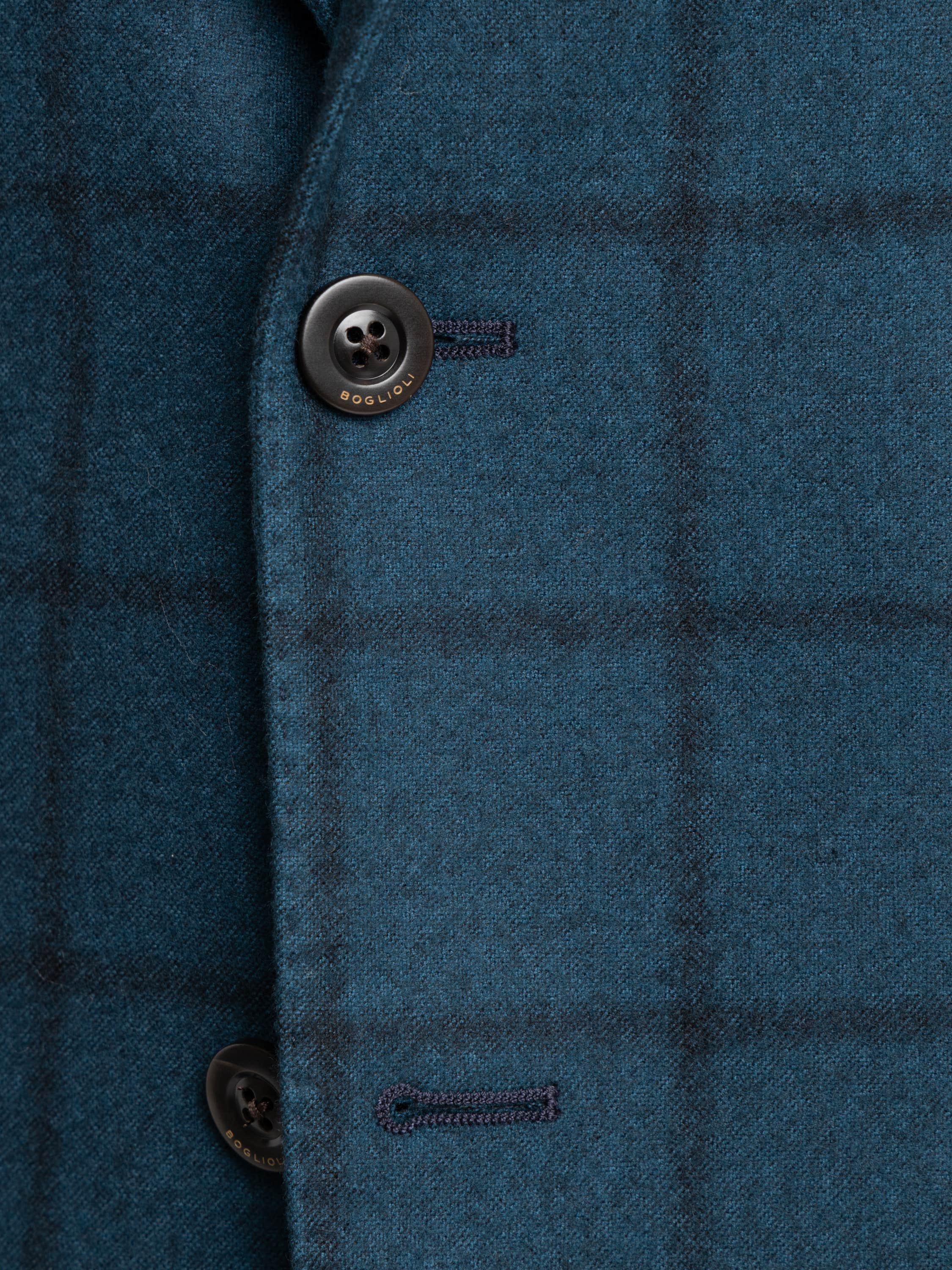 Blue Check Wool K Jacket