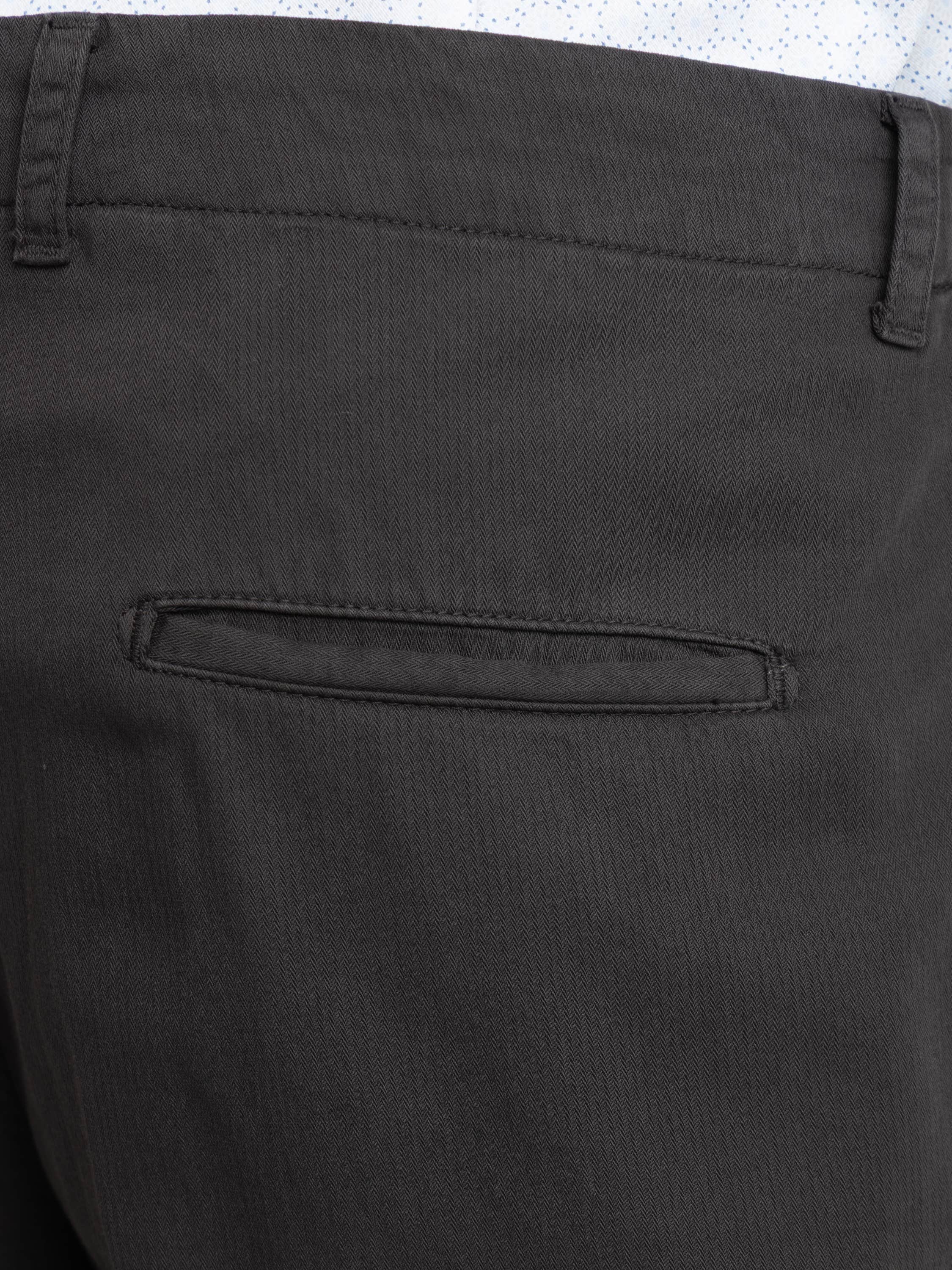 Brown Garment-Dyed Stretch Cotton Trousers