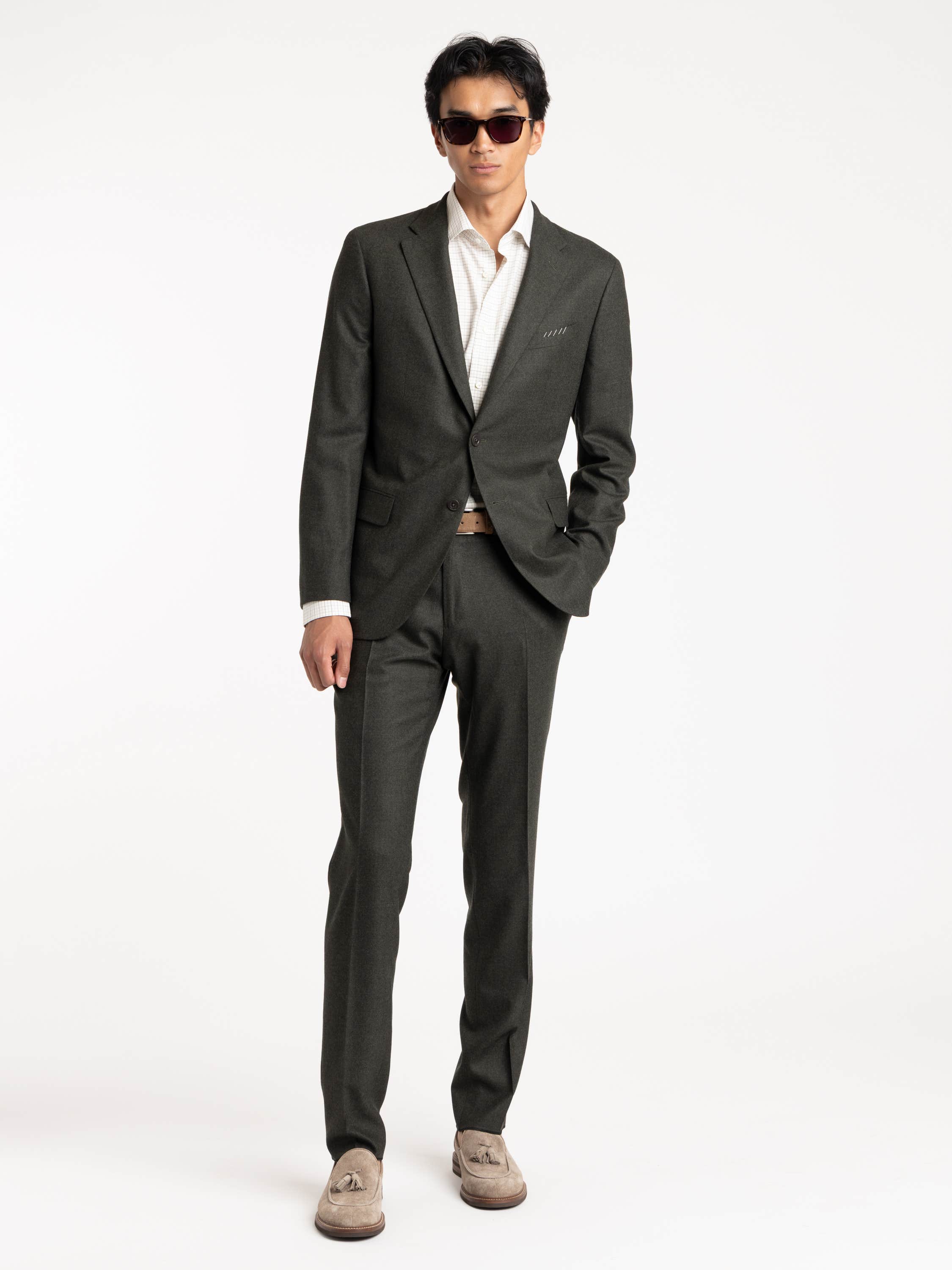 Dark Green Wool Suit