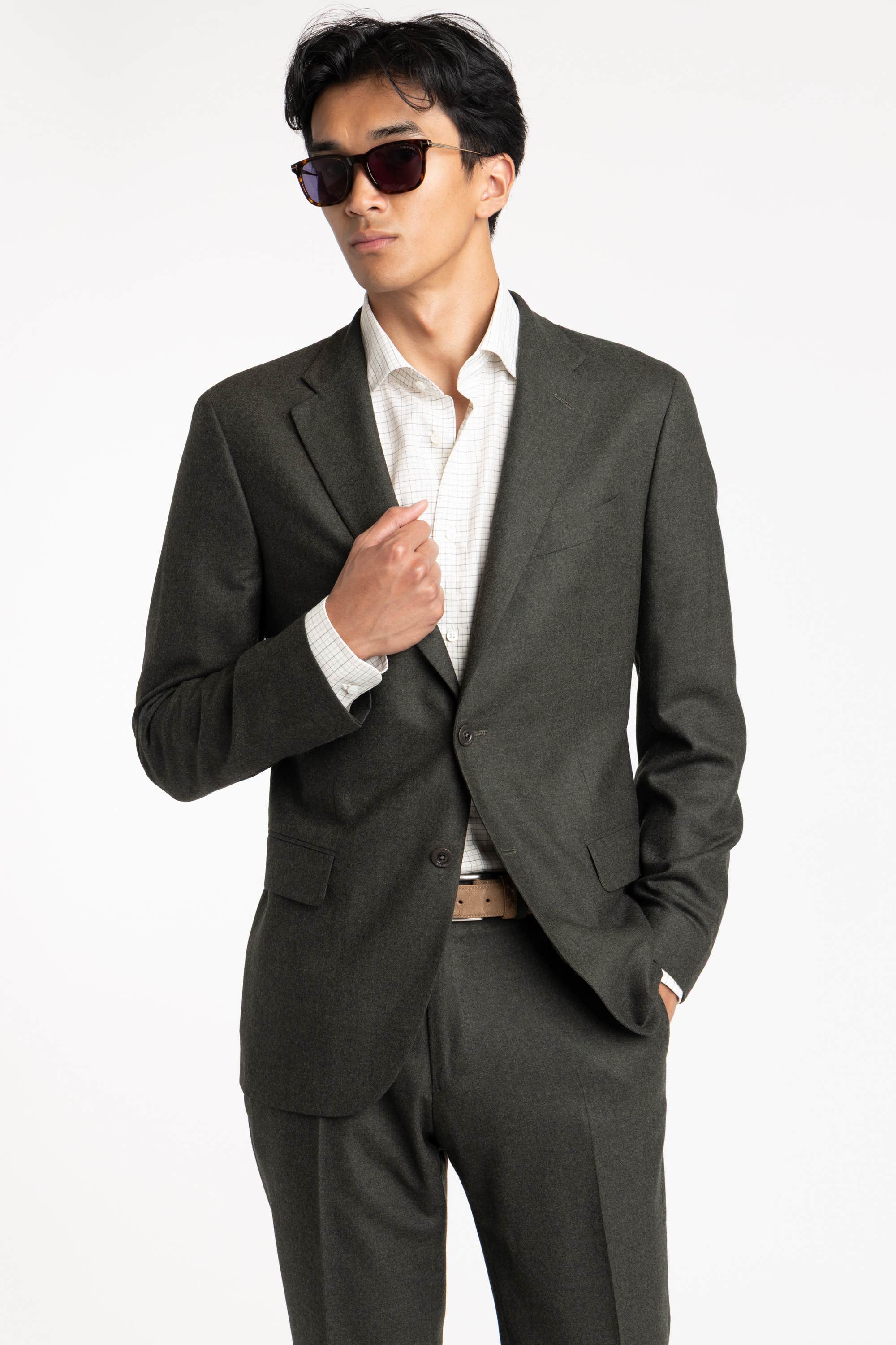 Dark Green Wool Suit