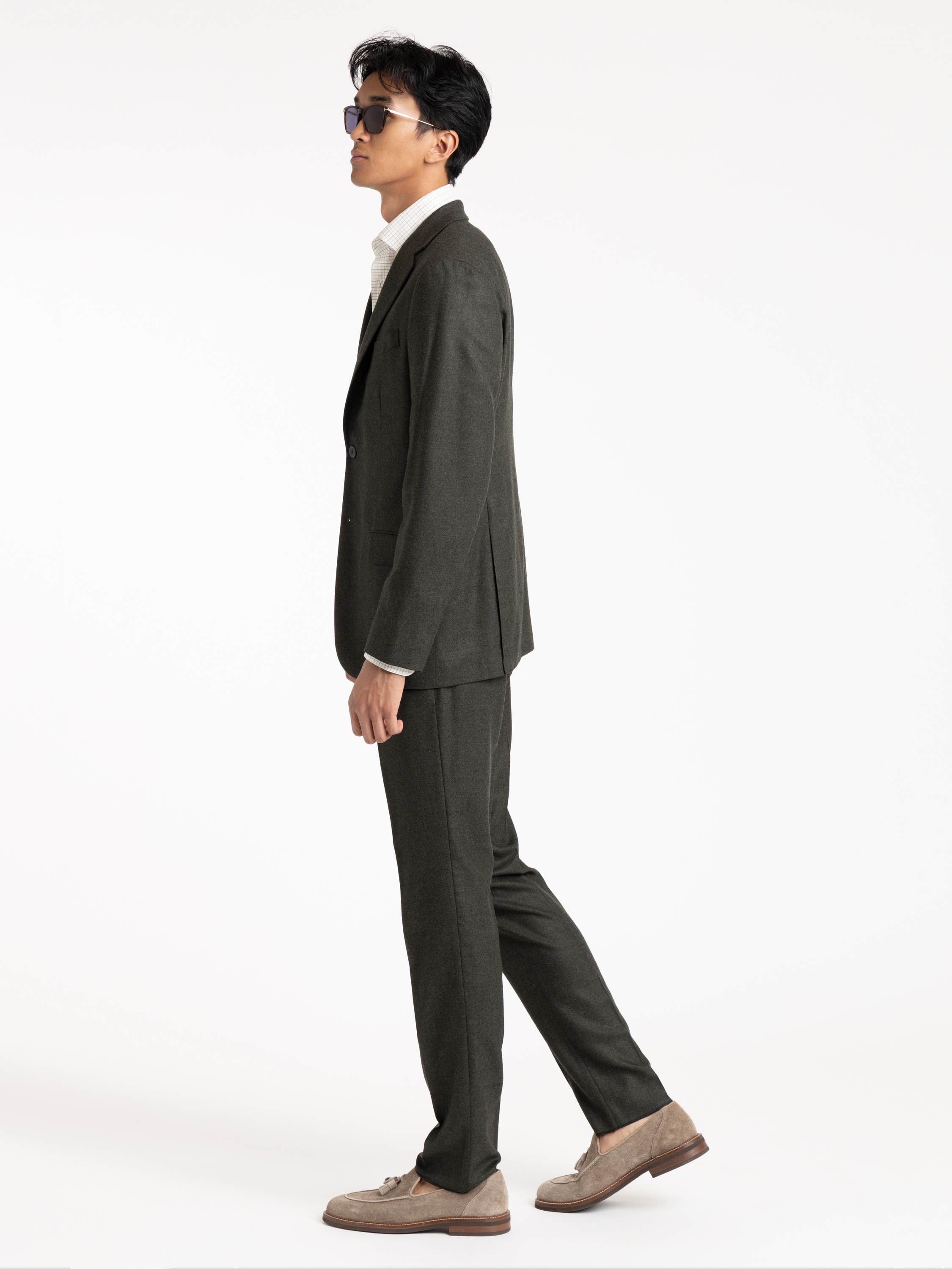 Dark Green Wool Suit