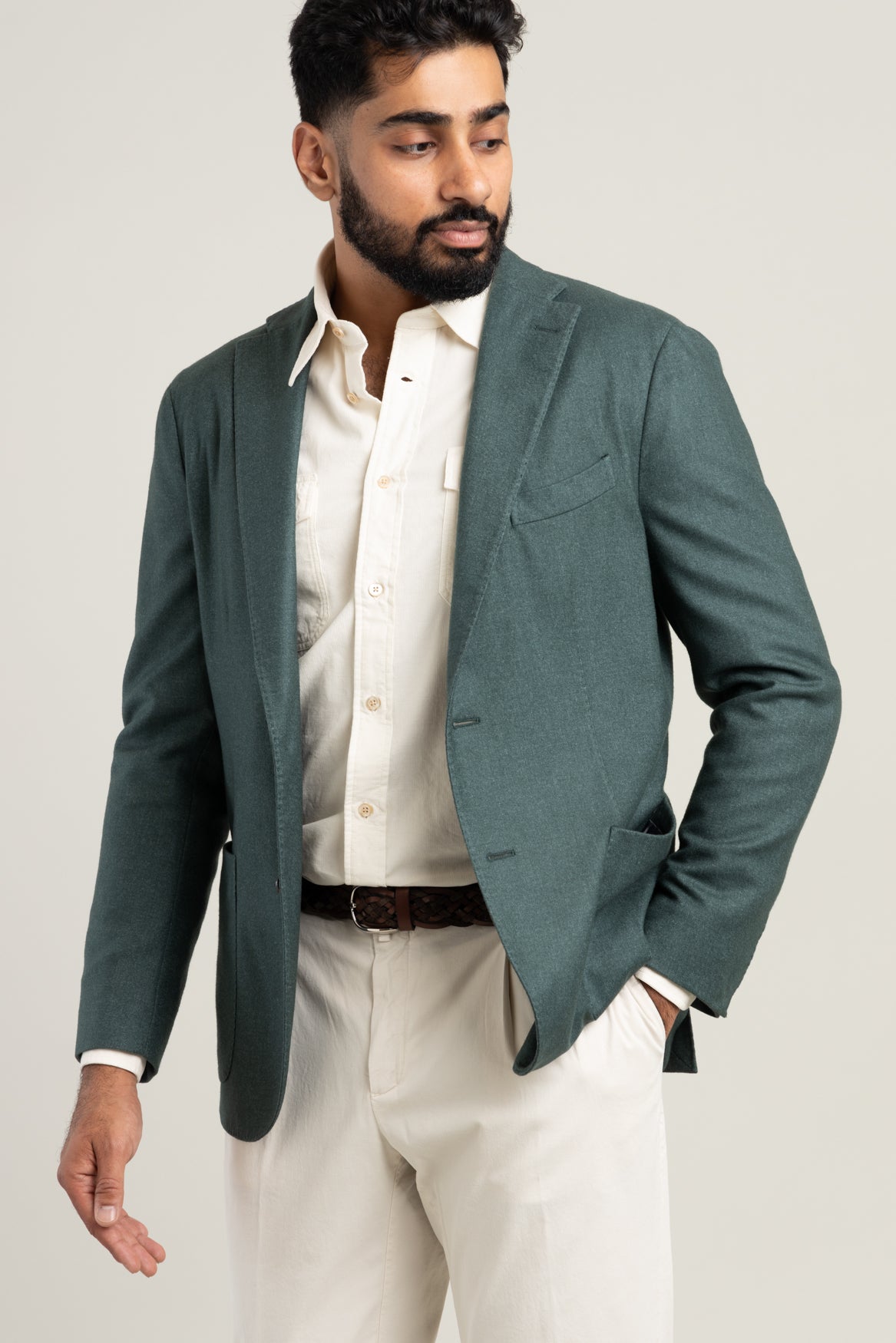 Green Wool Sport Jacket The Helm Clothing