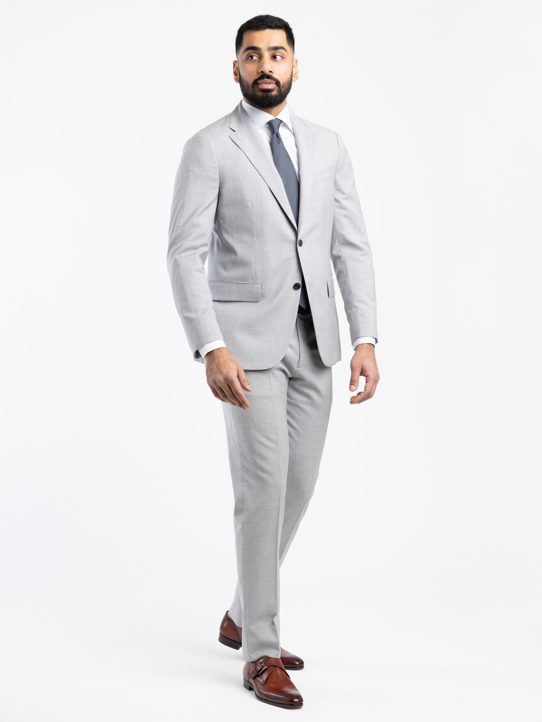 Grey Virgin Wool B Line Suit The Helm Clothing