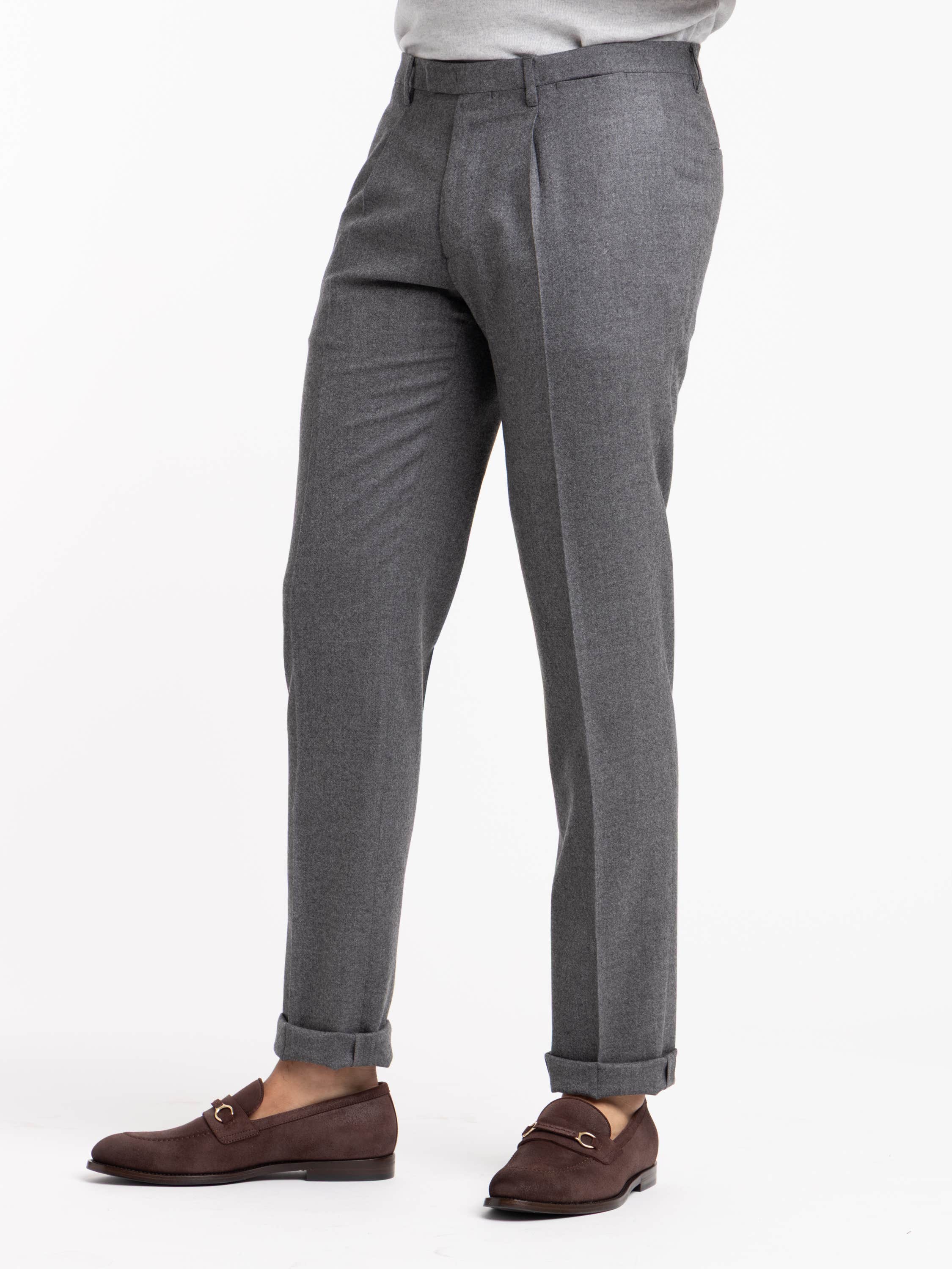 Grey Wool Dress Pants