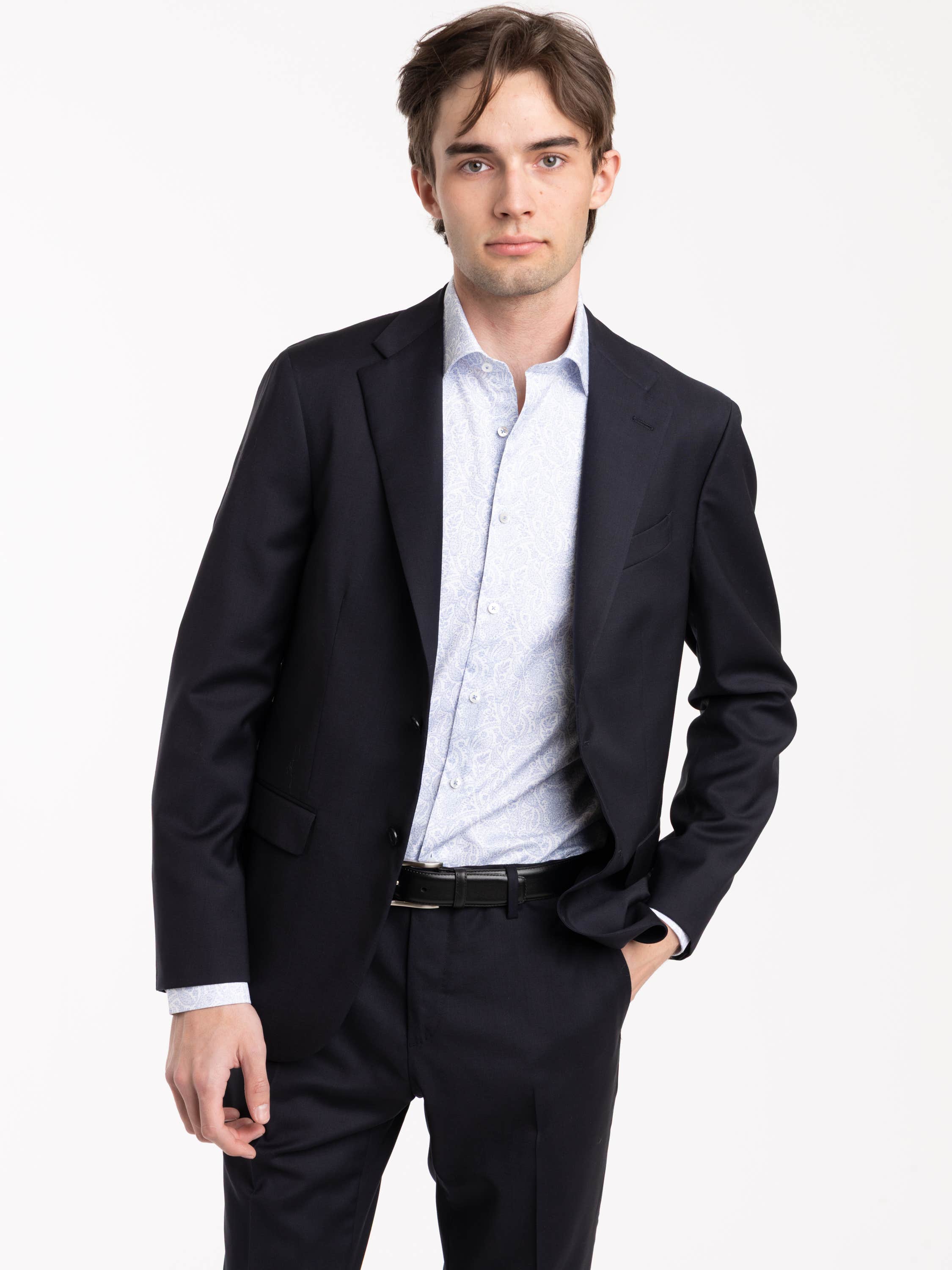 Navy Cotton Suit