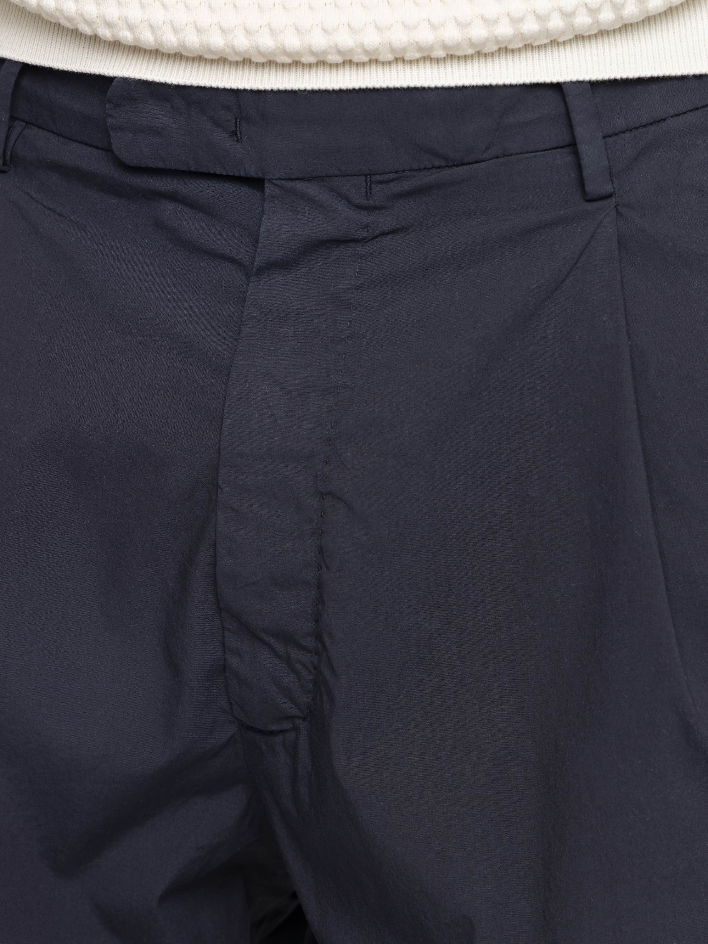 Navy Garment Dyed Linen Bermuda Shorts