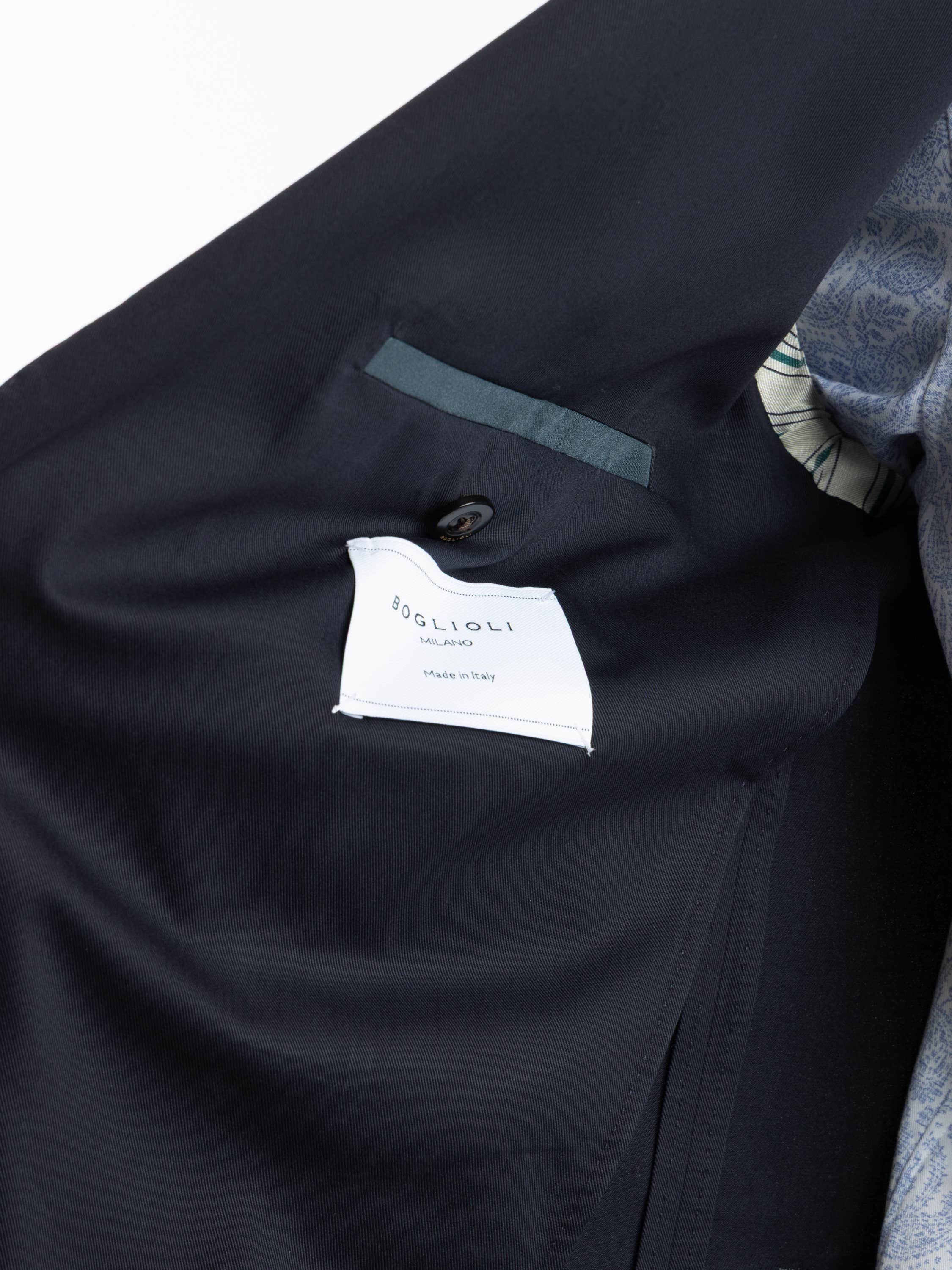 Navy K-Jacket Wool-Blend Suit Jacket