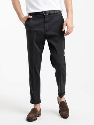 Briglia 1949 Black Tencel-cotton Easy fit Trouser