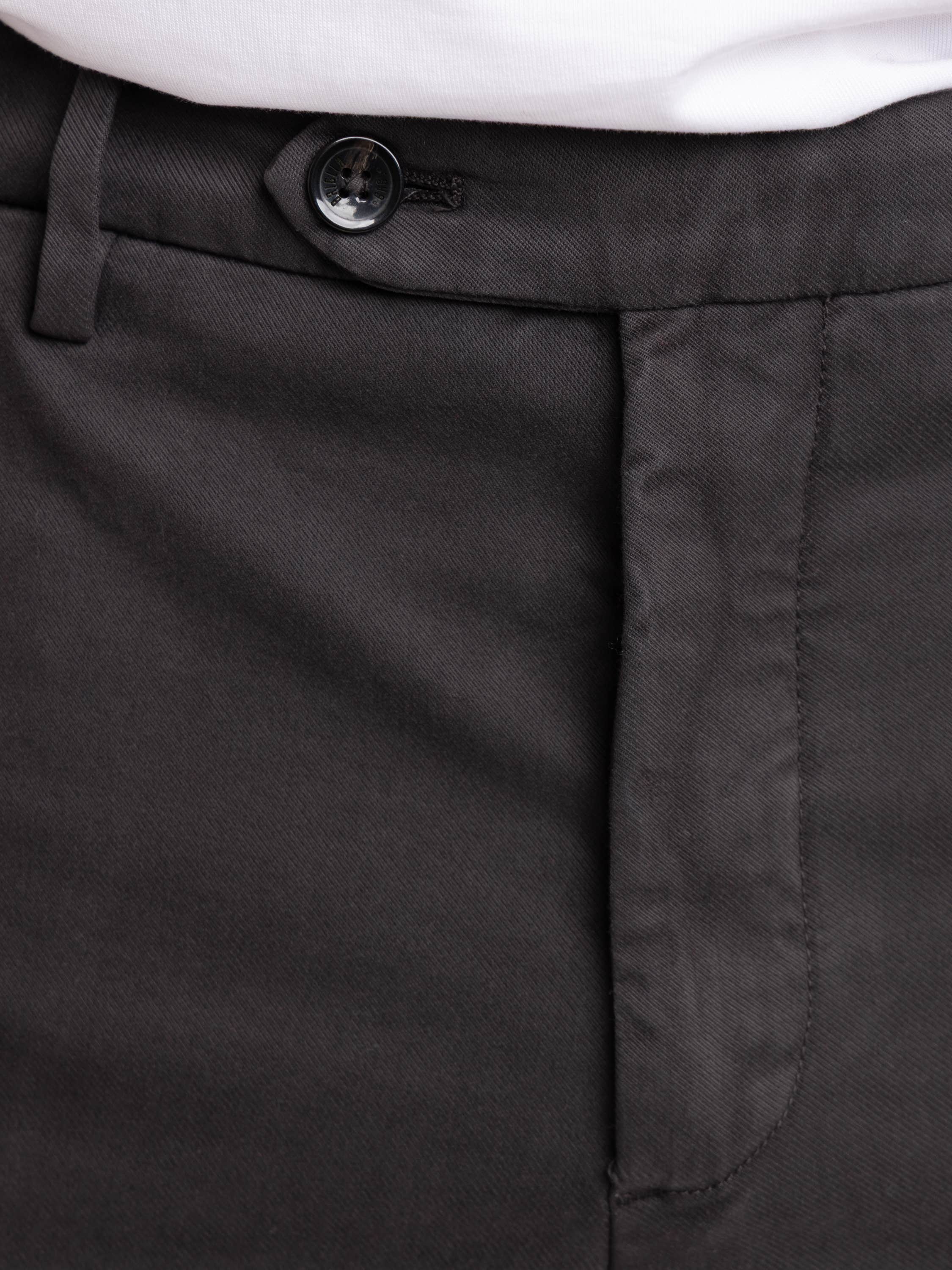 Dark Brown Cotton-Modal Twill Pant
