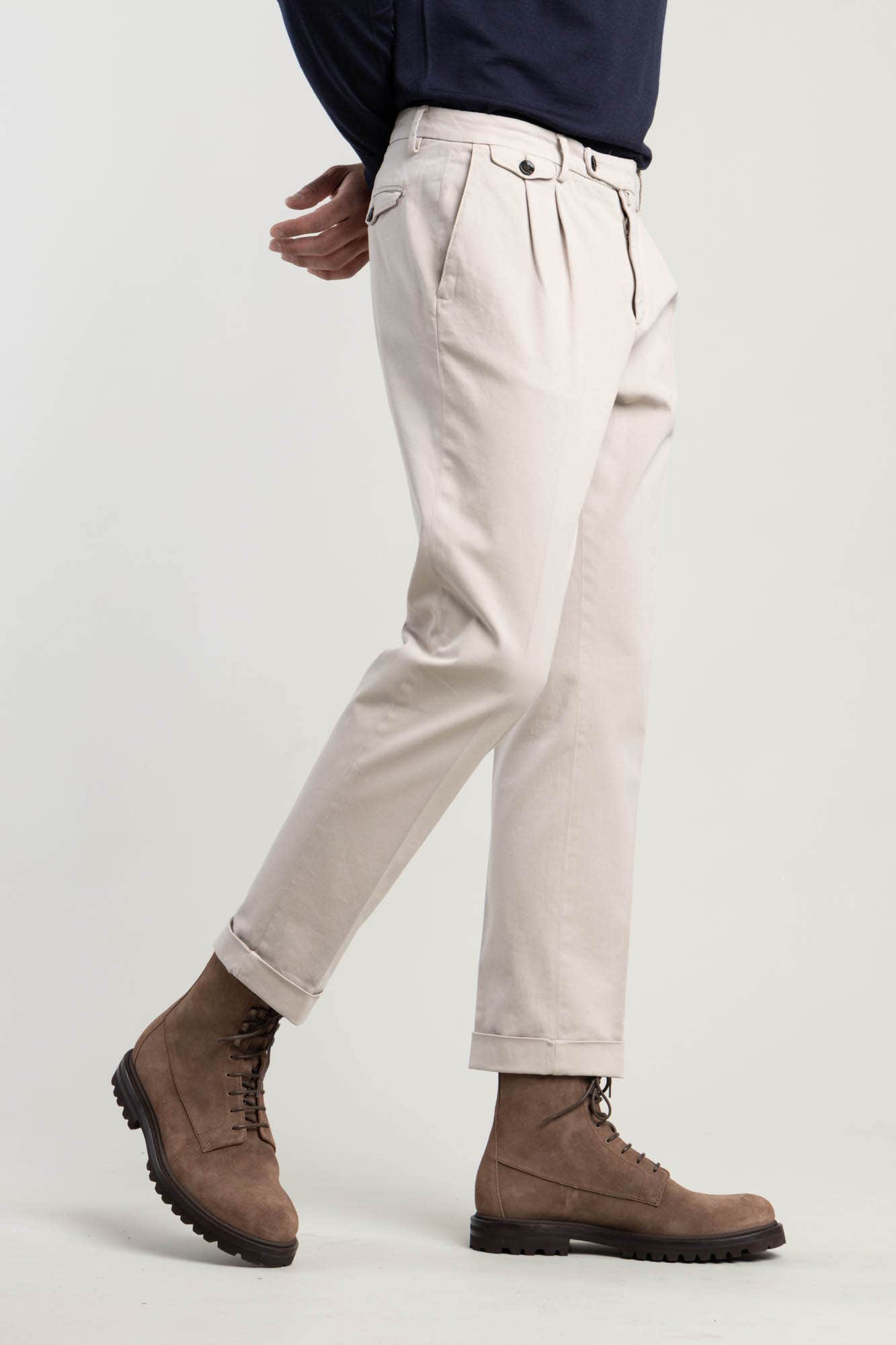 Light Grey Double Pleated Pants – The Helm Clothing