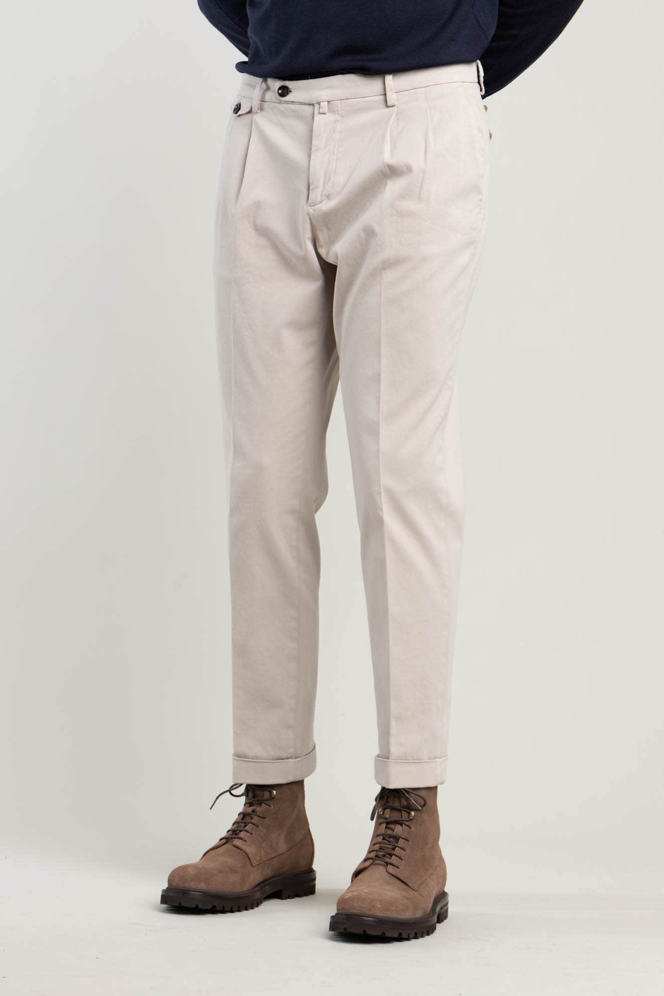 Light Grey Double Pleated Pants