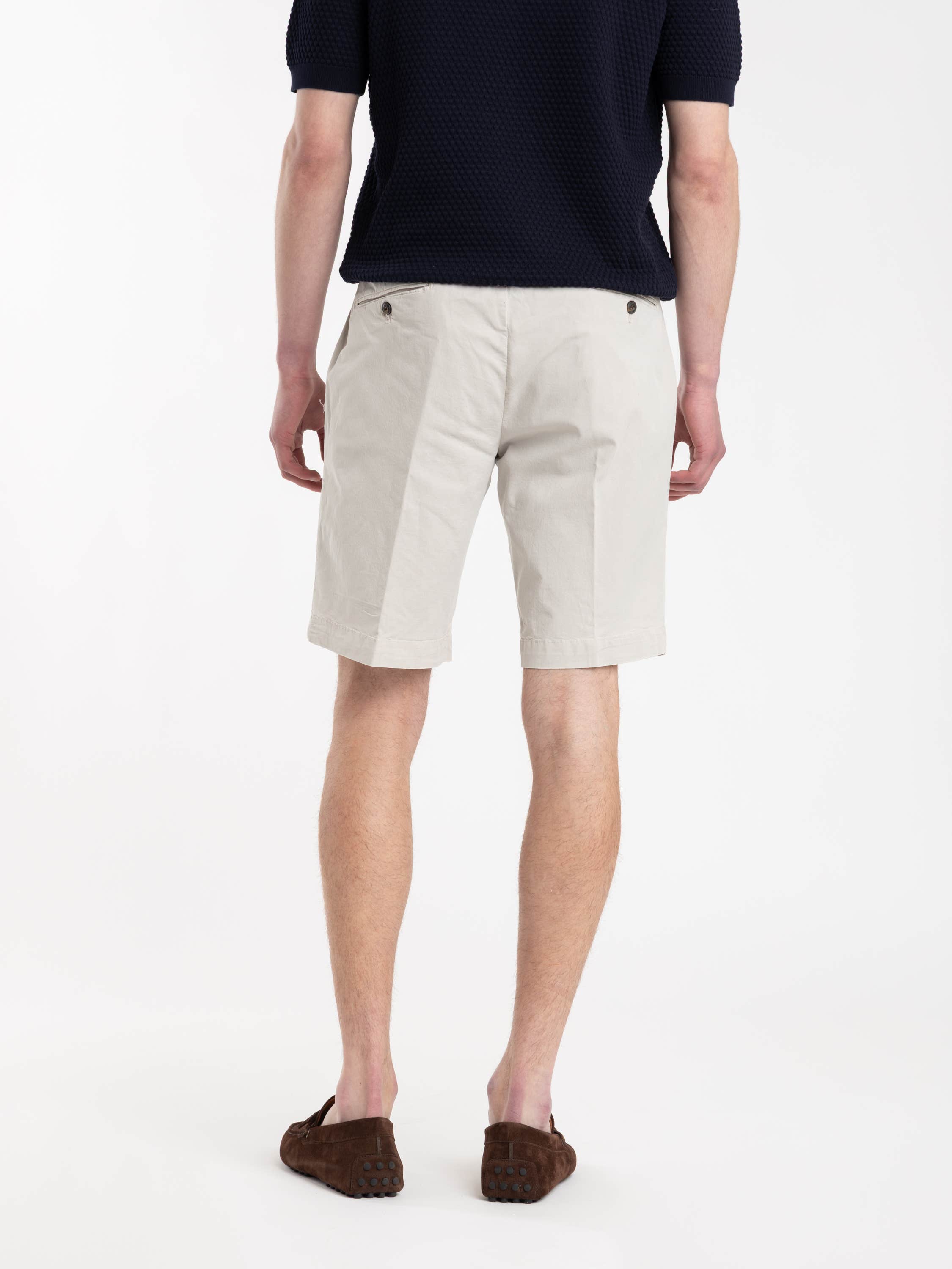 Beige Malibu Cotton-Blend Drawstring Shorts