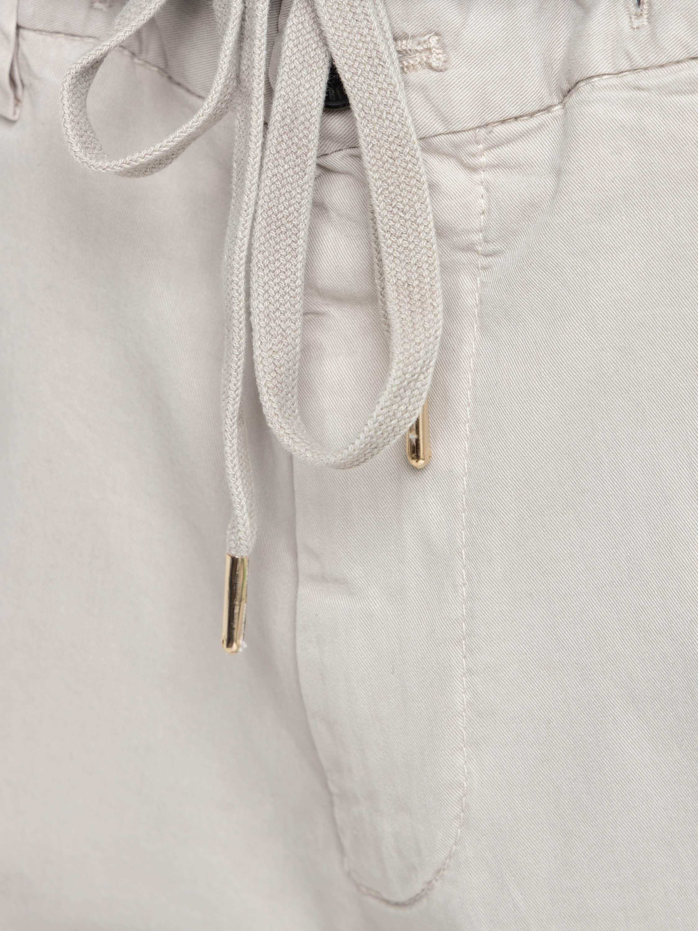 Beige Malibu Cotton-Blend Drawstring Shorts
