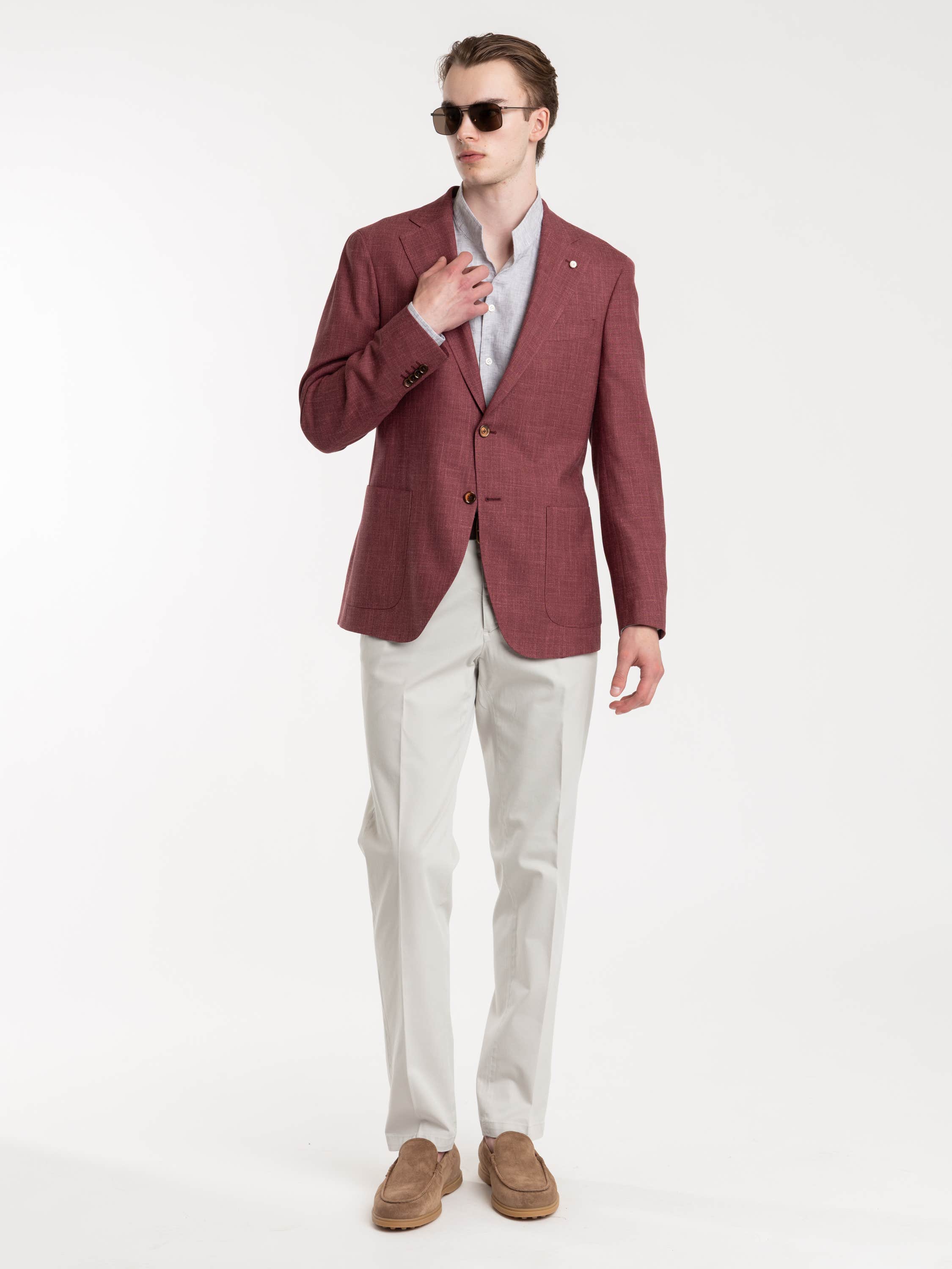 Chalk White Cotton Naviglio Trousers