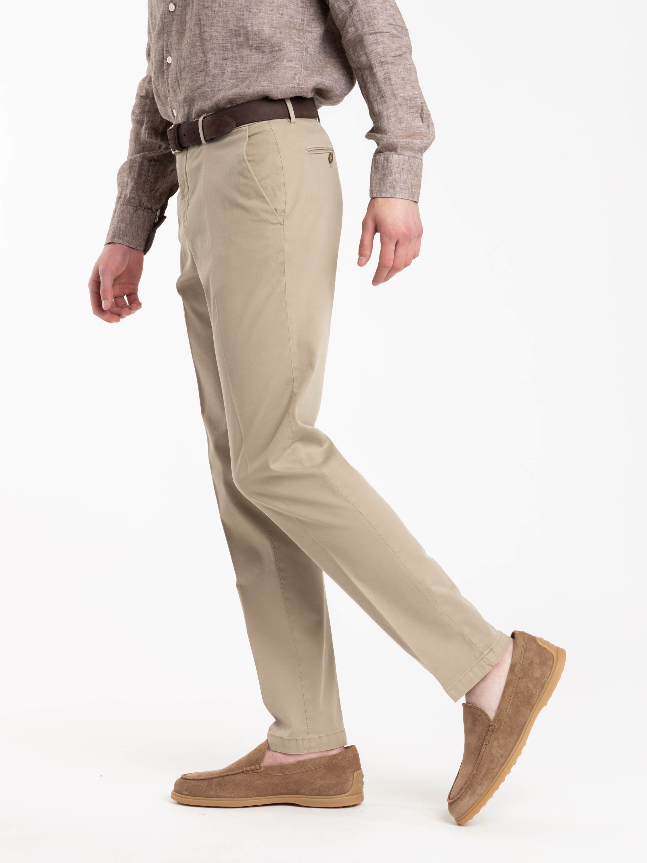 Light Brown Cotton Naviglio Trousers