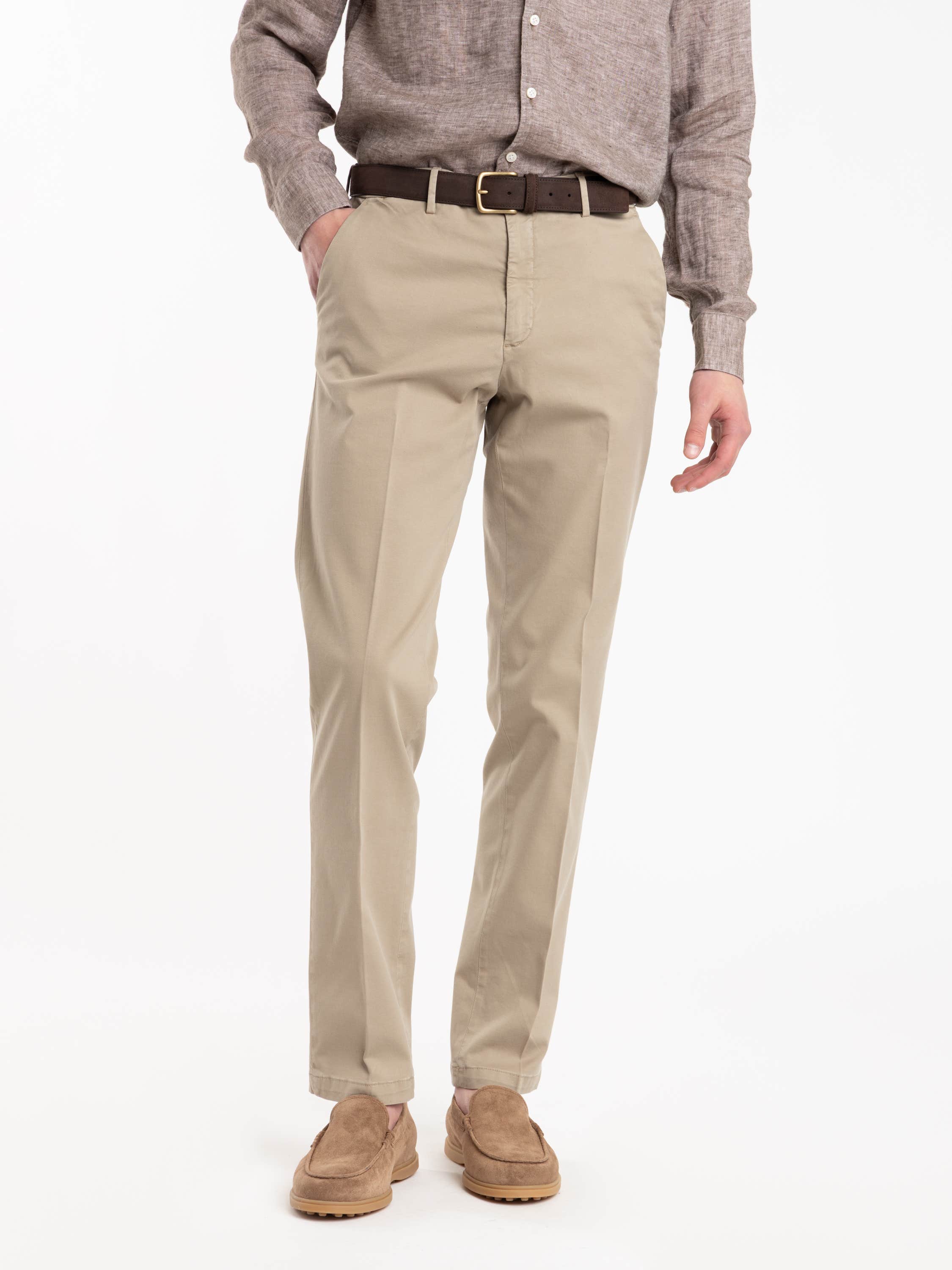 Light Brown Cotton Naviglio Trousers