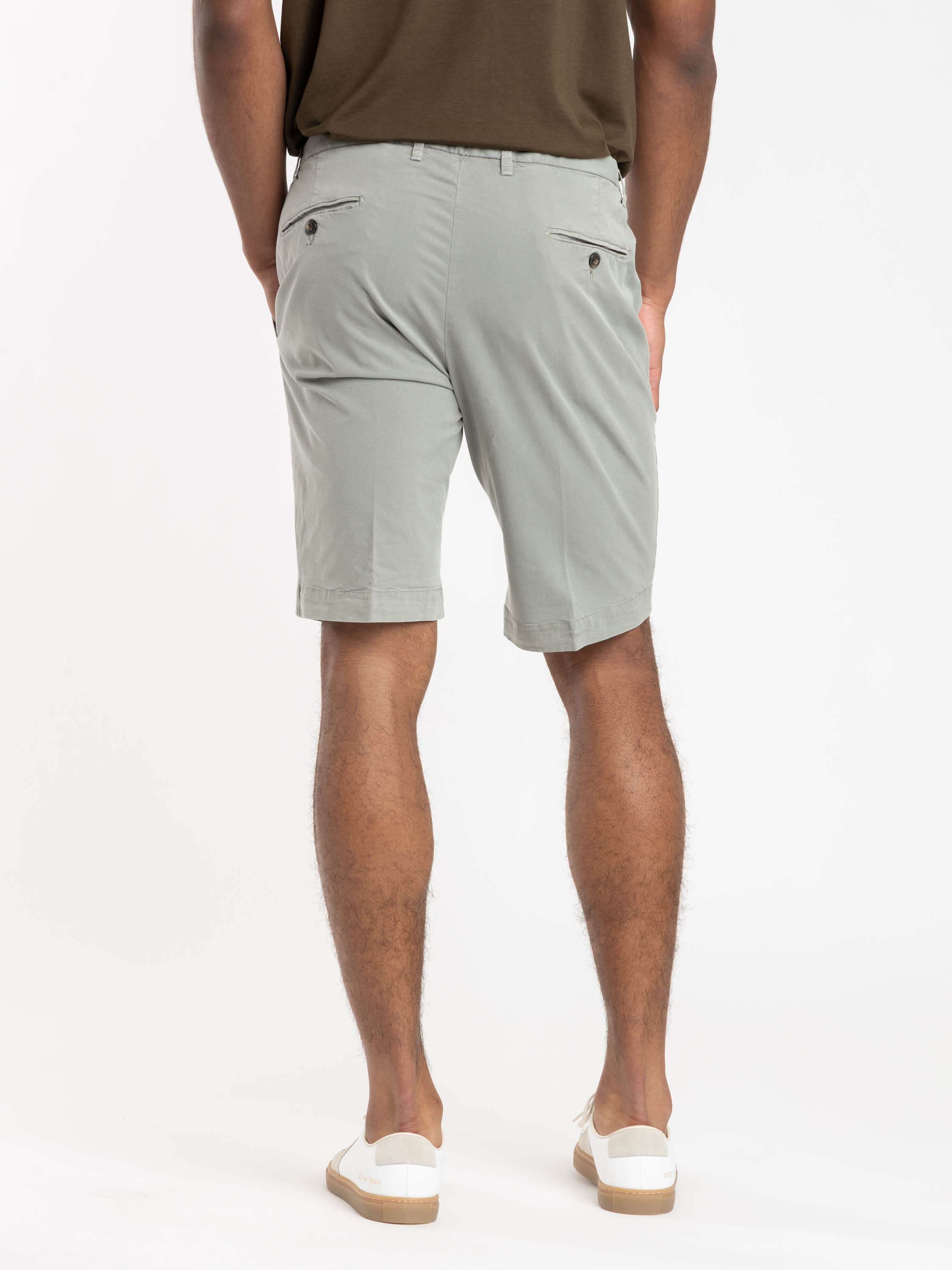 Light Green Malibu Cotton-Blend Drawstring Shorts