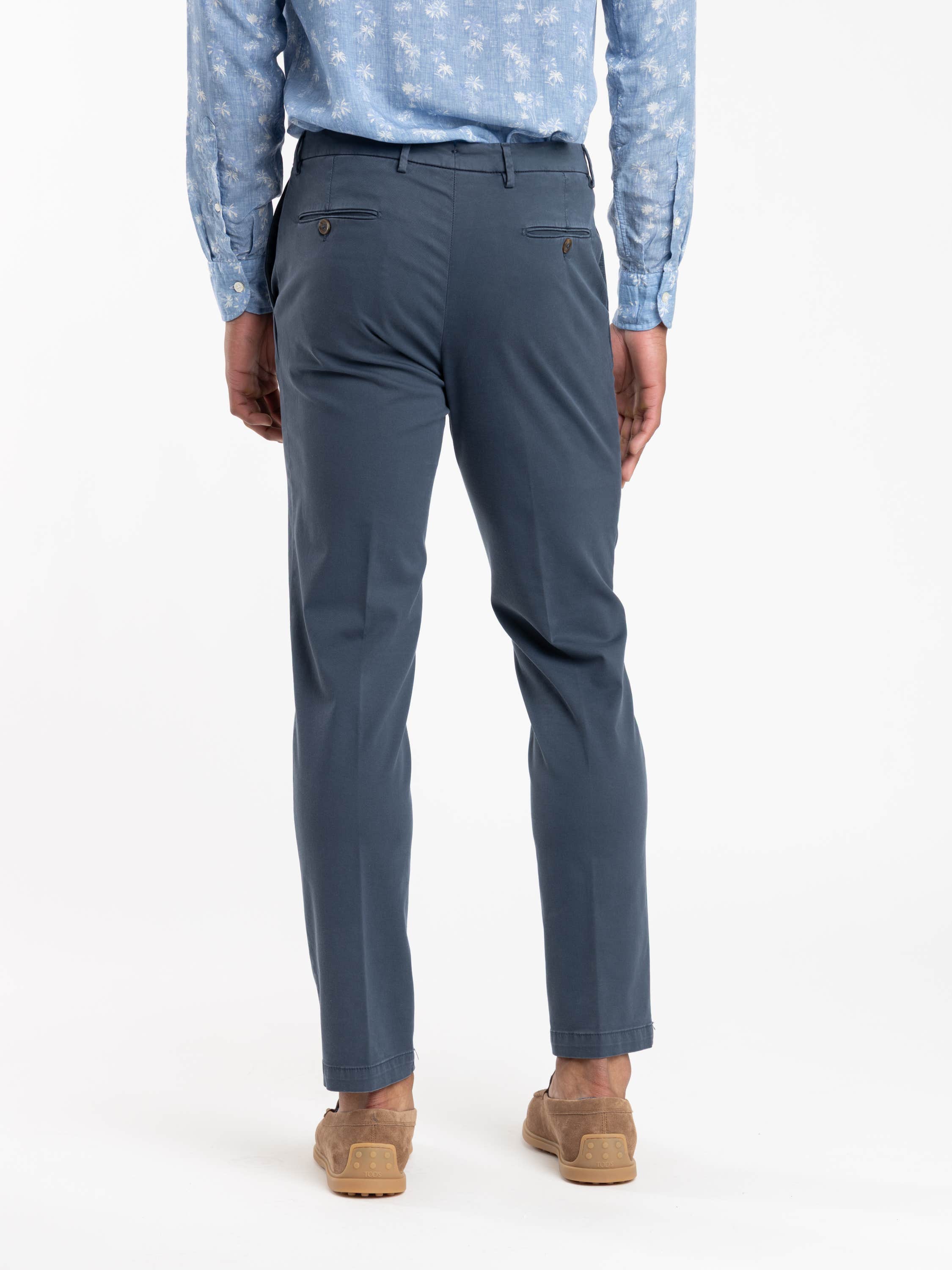 Navy Blue Cotton Naviglio Trousers