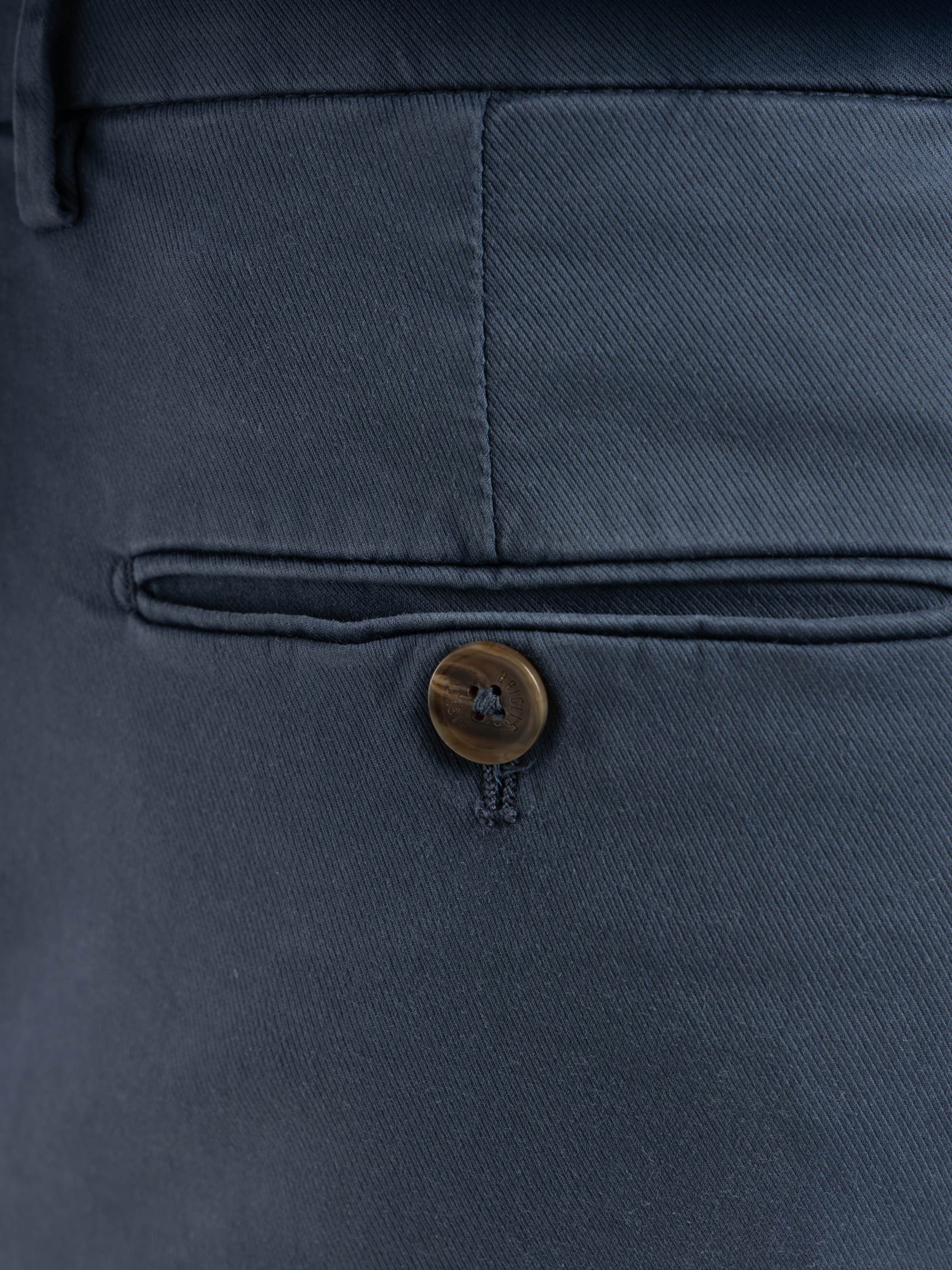 Navy Blue Cotton Naviglio Trousers