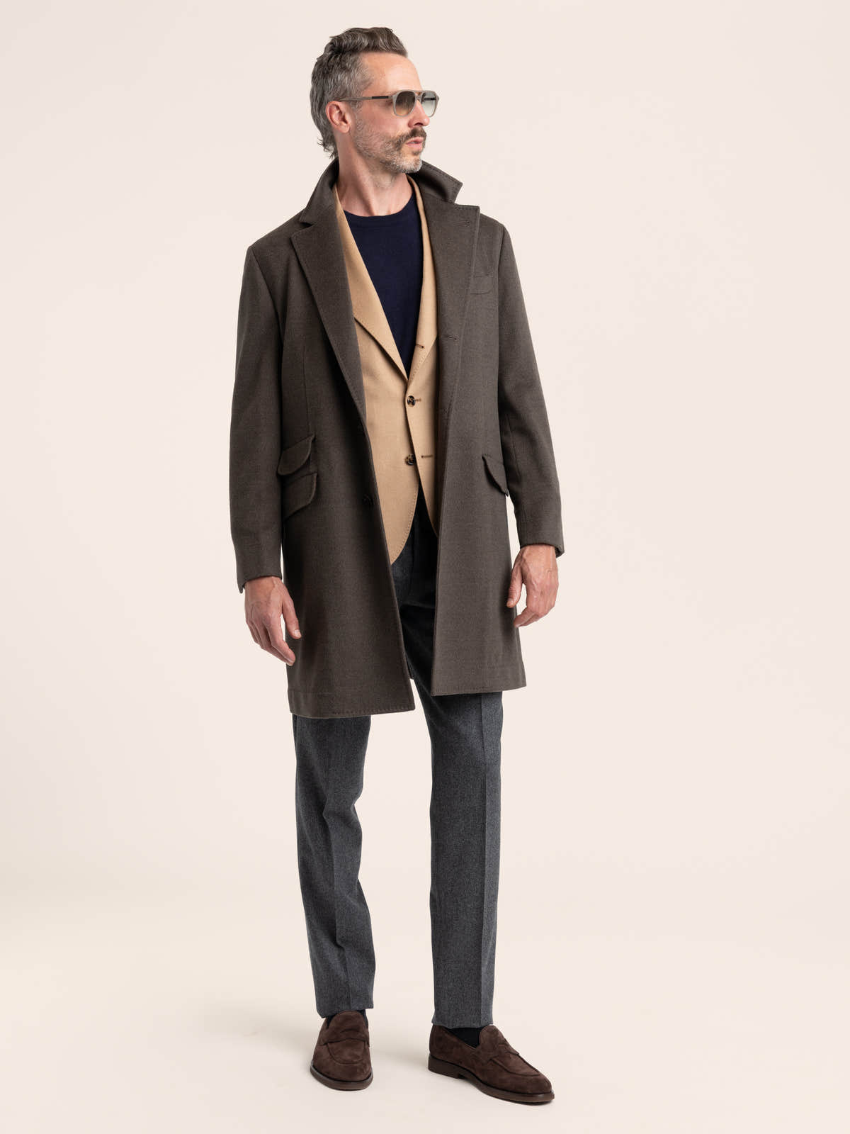 Anthracite Lightweight Virgin Wool Cloth Coat