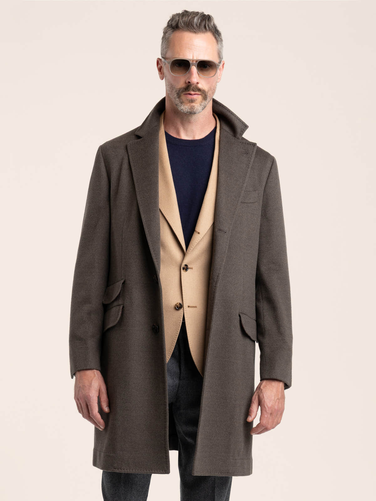 Anthracite Lightweight Virgin Wool Cloth Coat