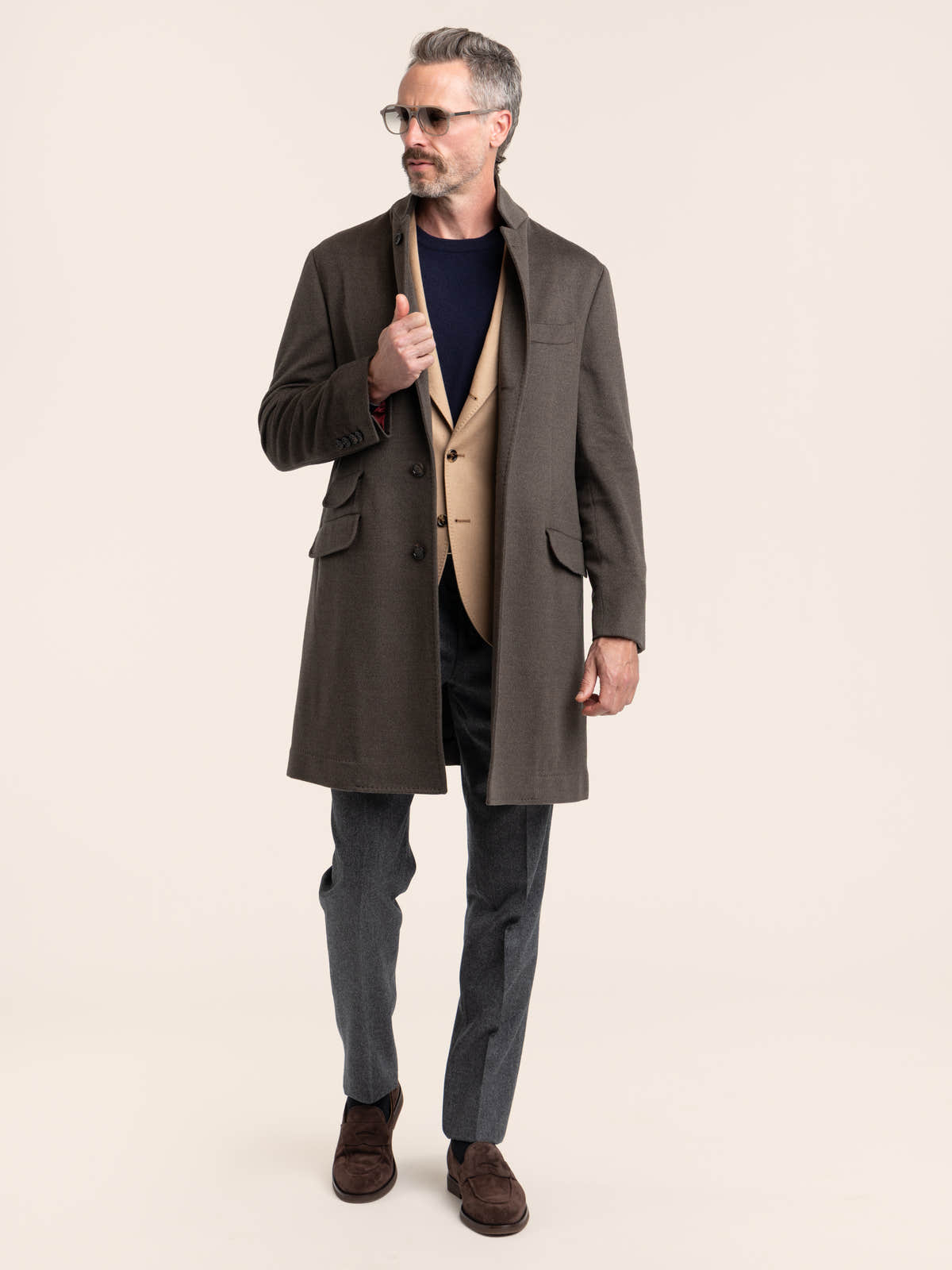 Anthracite Lightweight Virgin Wool Cloth Coat