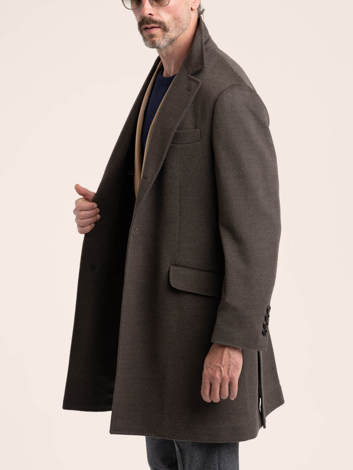 Anthracite Lightweight Virgin Wool Cloth Coat
