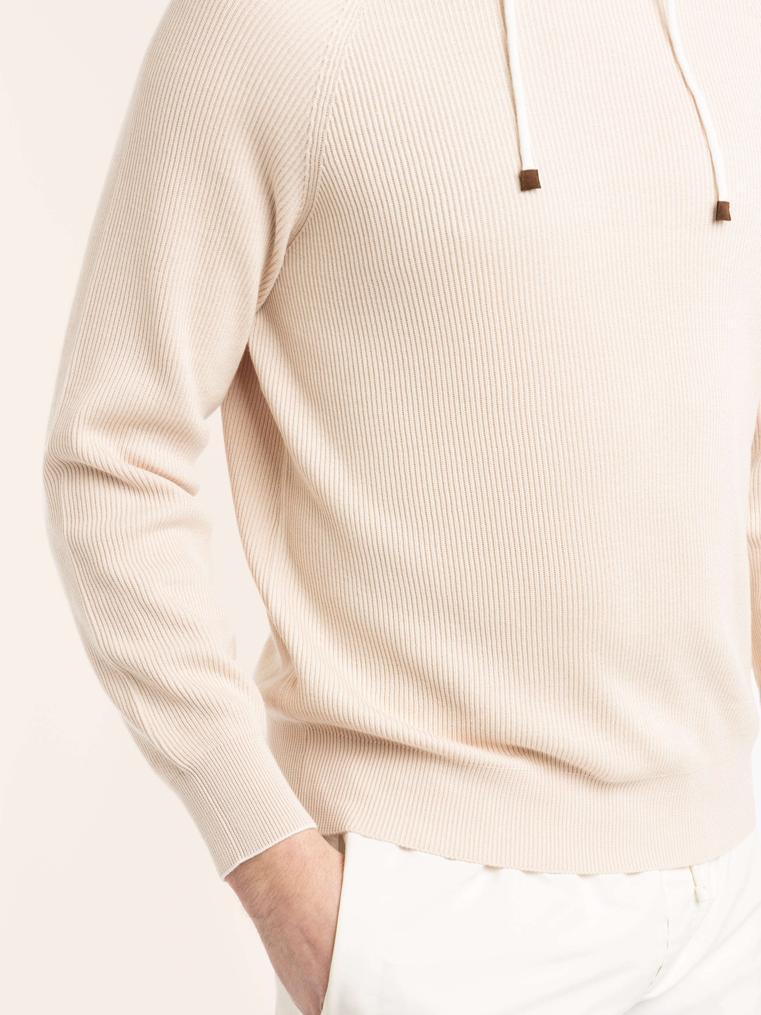 Beige cotton sweater hotsell