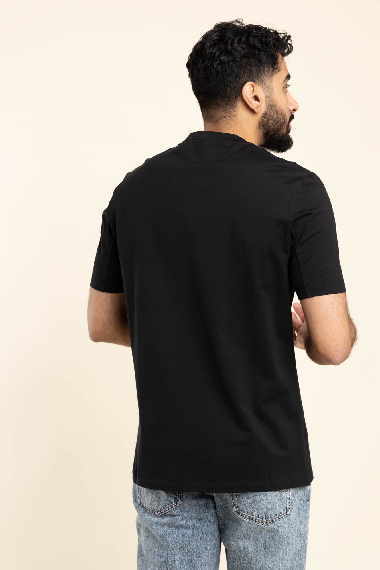 Plain black 2024 jersey shirt