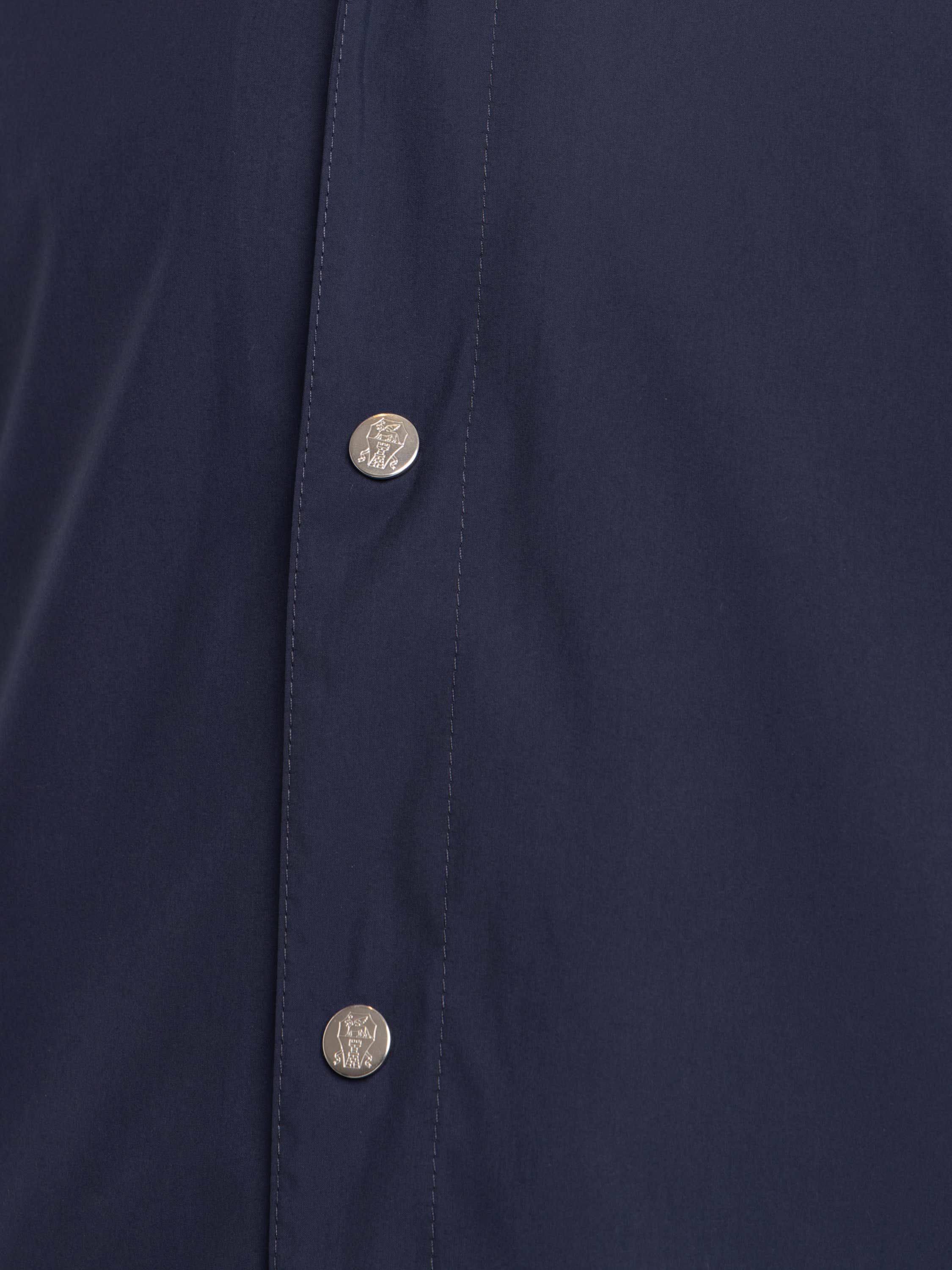 Blue Lightweight Nylon Unlined Outerwear Jacket