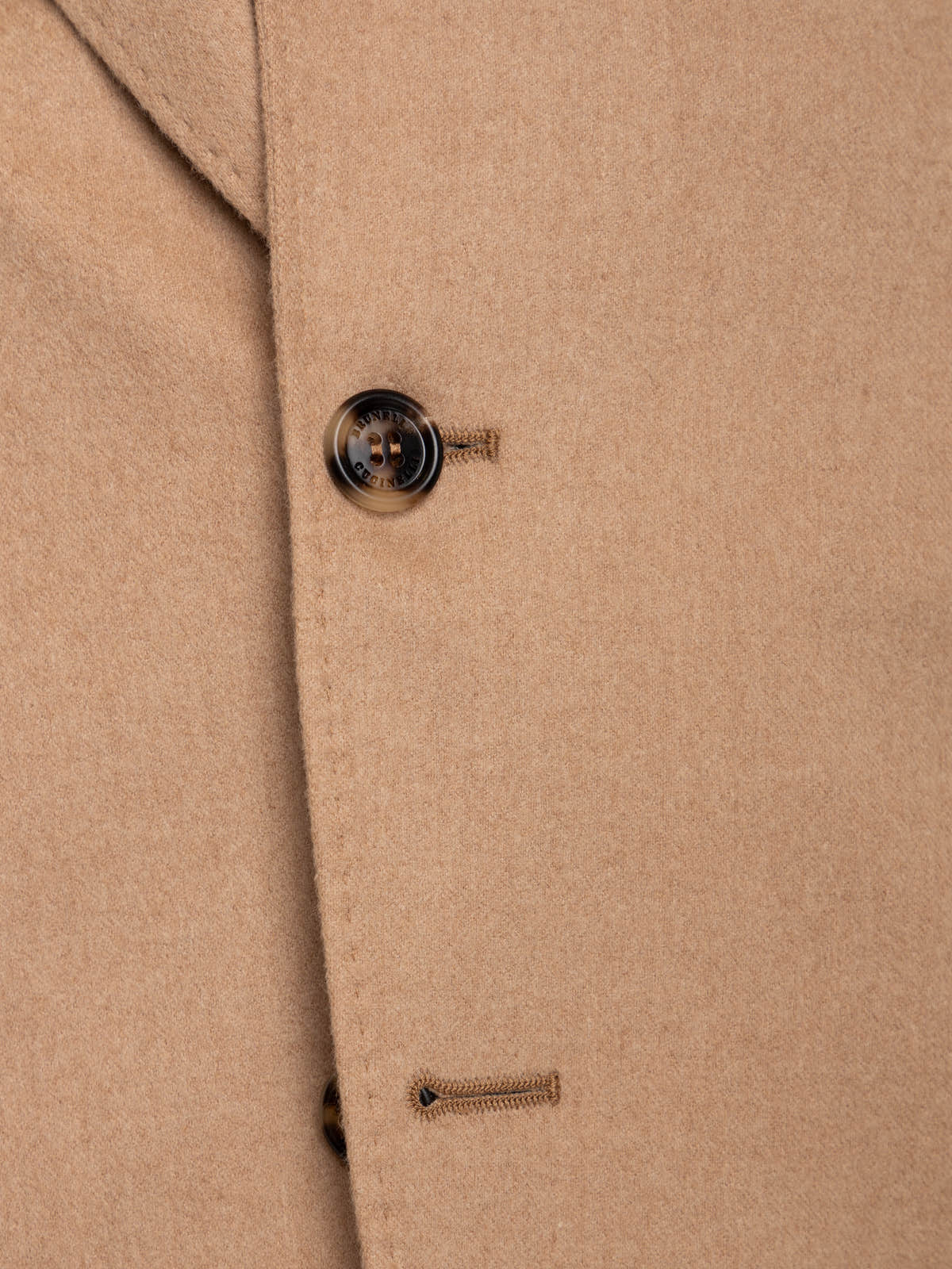 Camel Flannel one-and-a-half Breasted Tailor Blazer