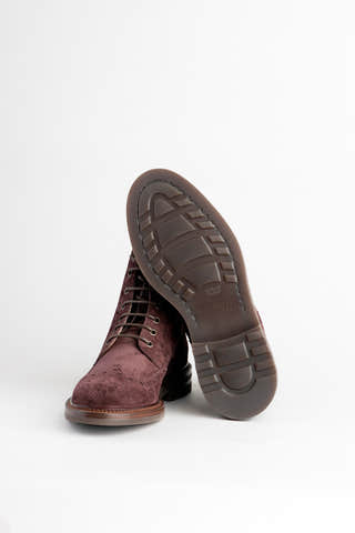 Brunello Cucinelli Merlot Red Suede Boots