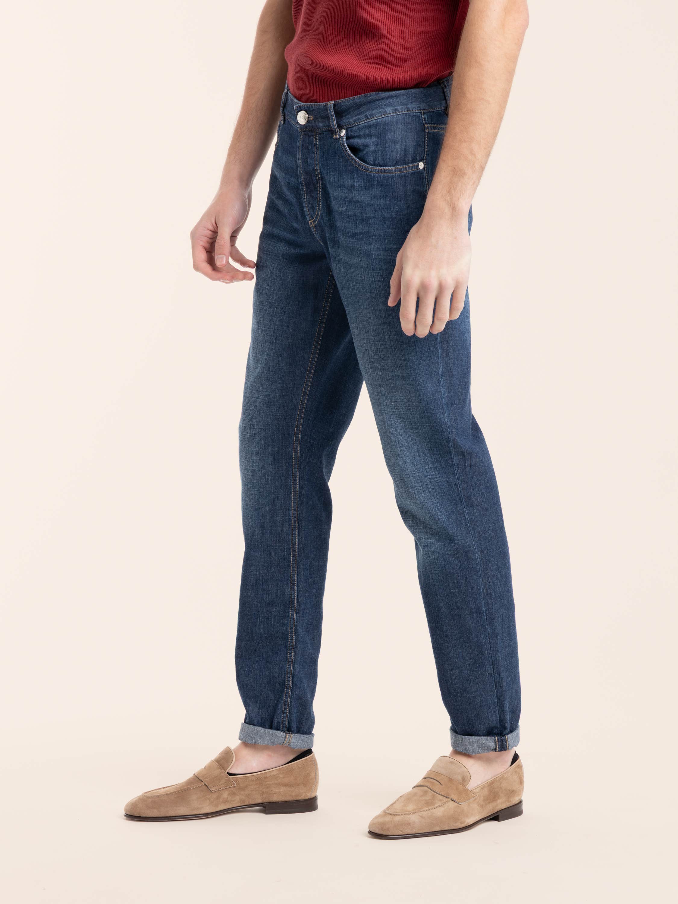 Dark denim Lightweight Denim Five-pocket Trousers