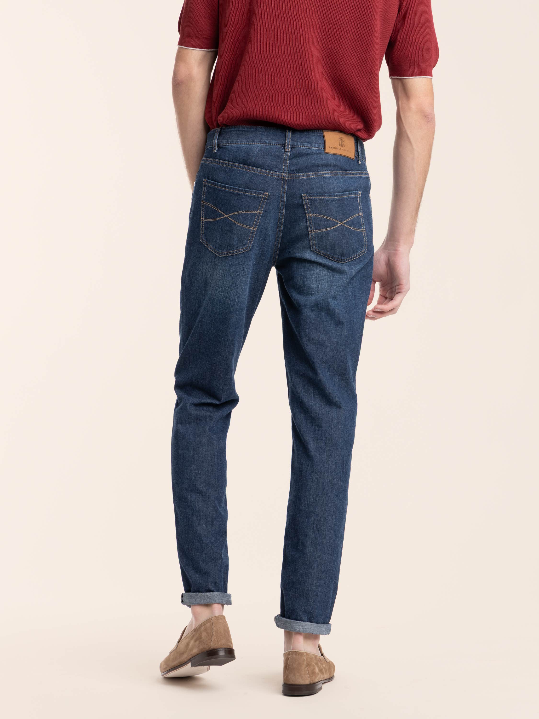 Dark denim Lightweight Denim Five-pocket Trousers