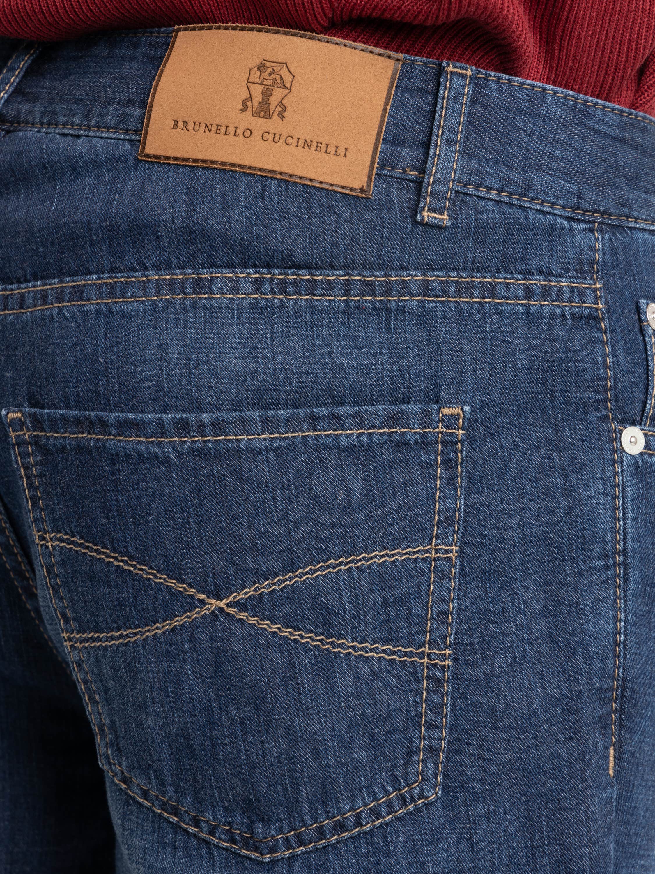 Dark denim Lightweight Denim Five-pocket Trousers