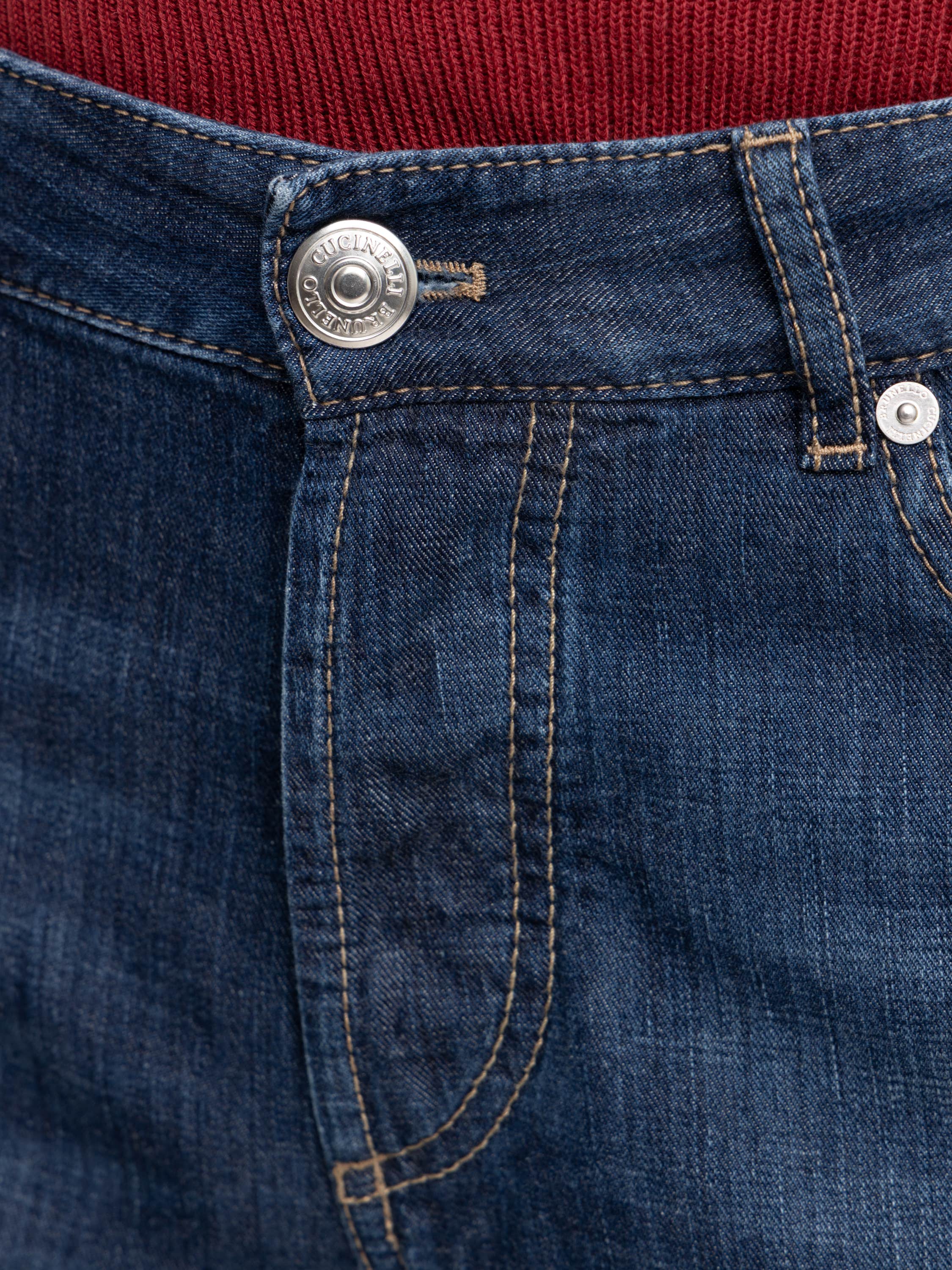 Dark denim Lightweight Denim Five-pocket Trousers