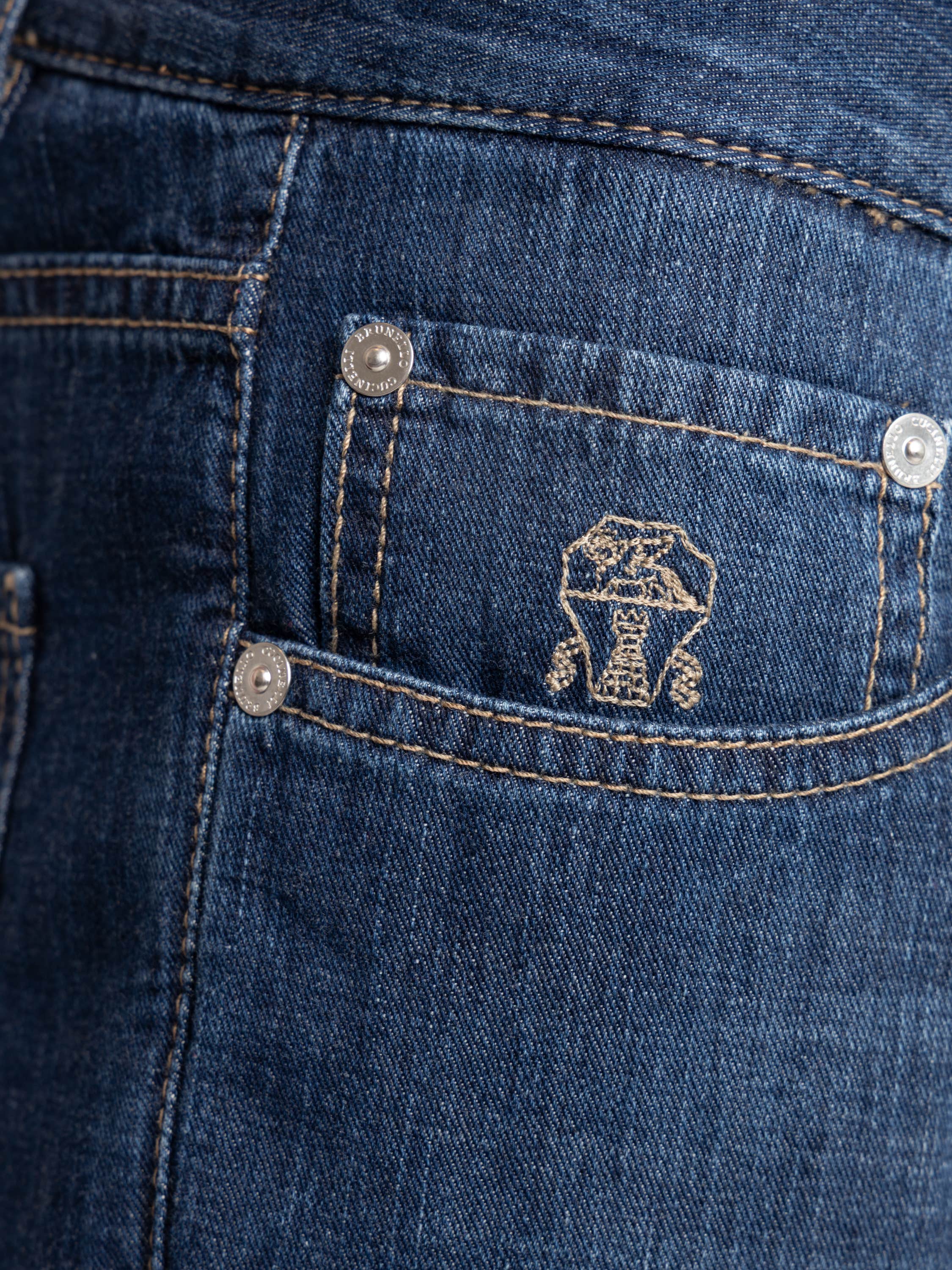 Dark denim Lightweight Denim Five-pocket Trousers