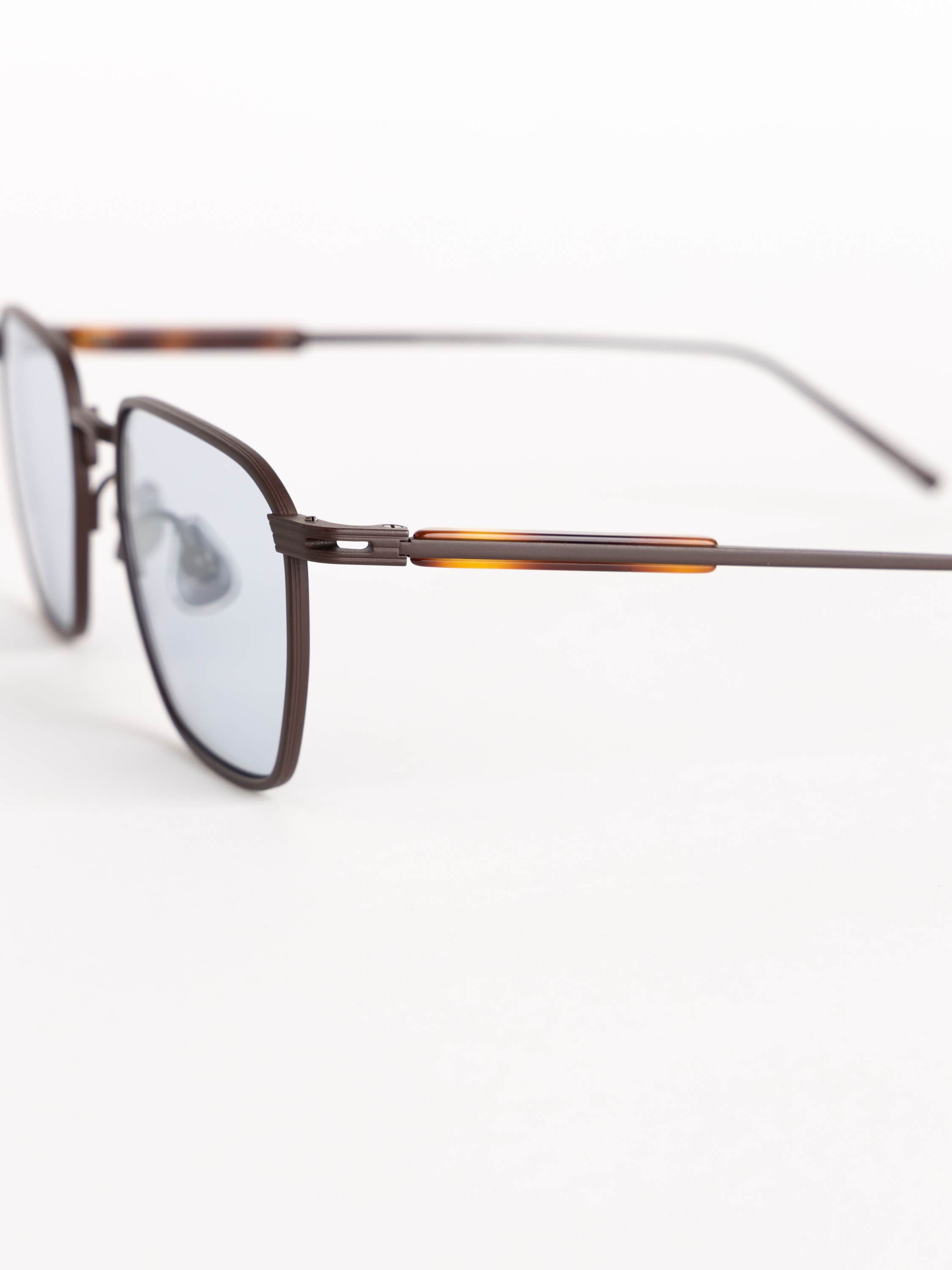 Espresso Titanium Navigator Sunglasses