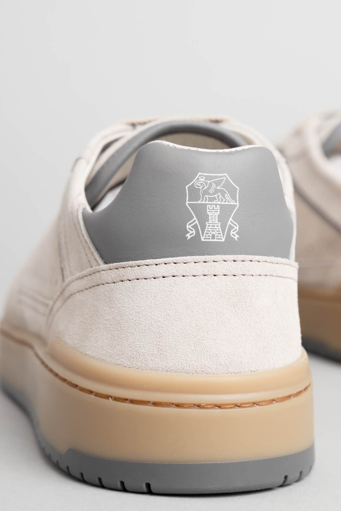 Light Grey Fabric Sneakers