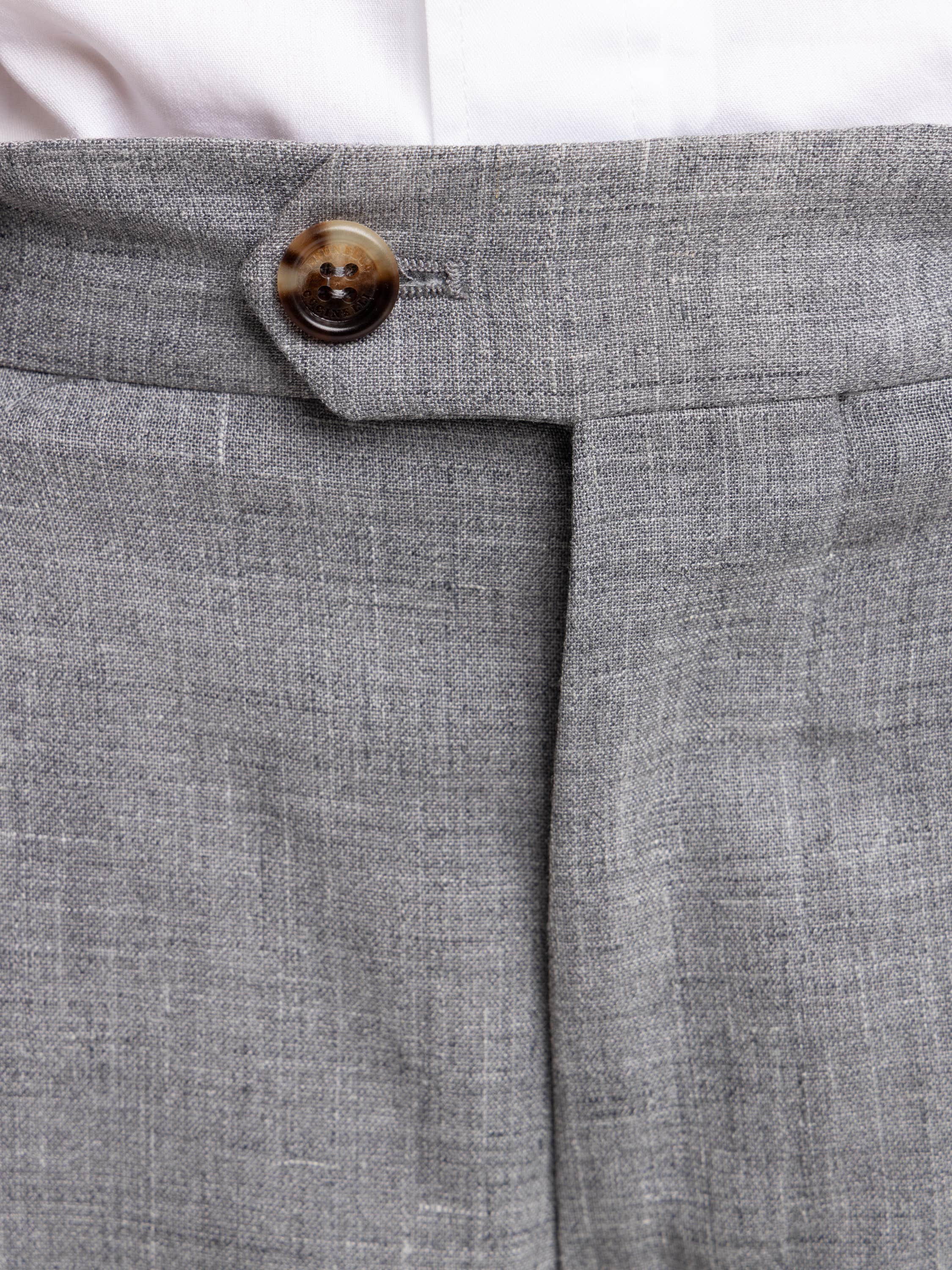 Heather Grey Single Pleat Trousers