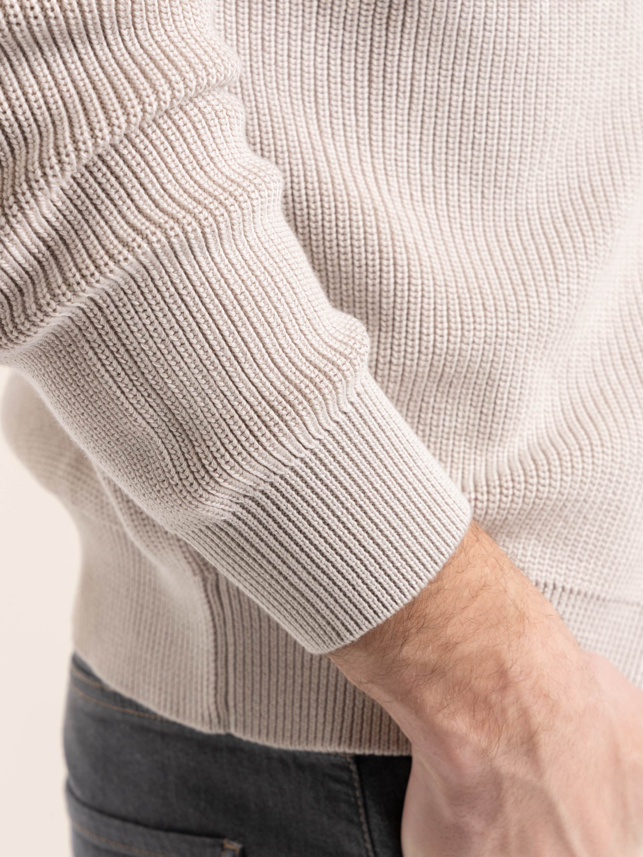 Malfilé Cotton English Rib Cardigan with Raglan Sleeves and Zipper