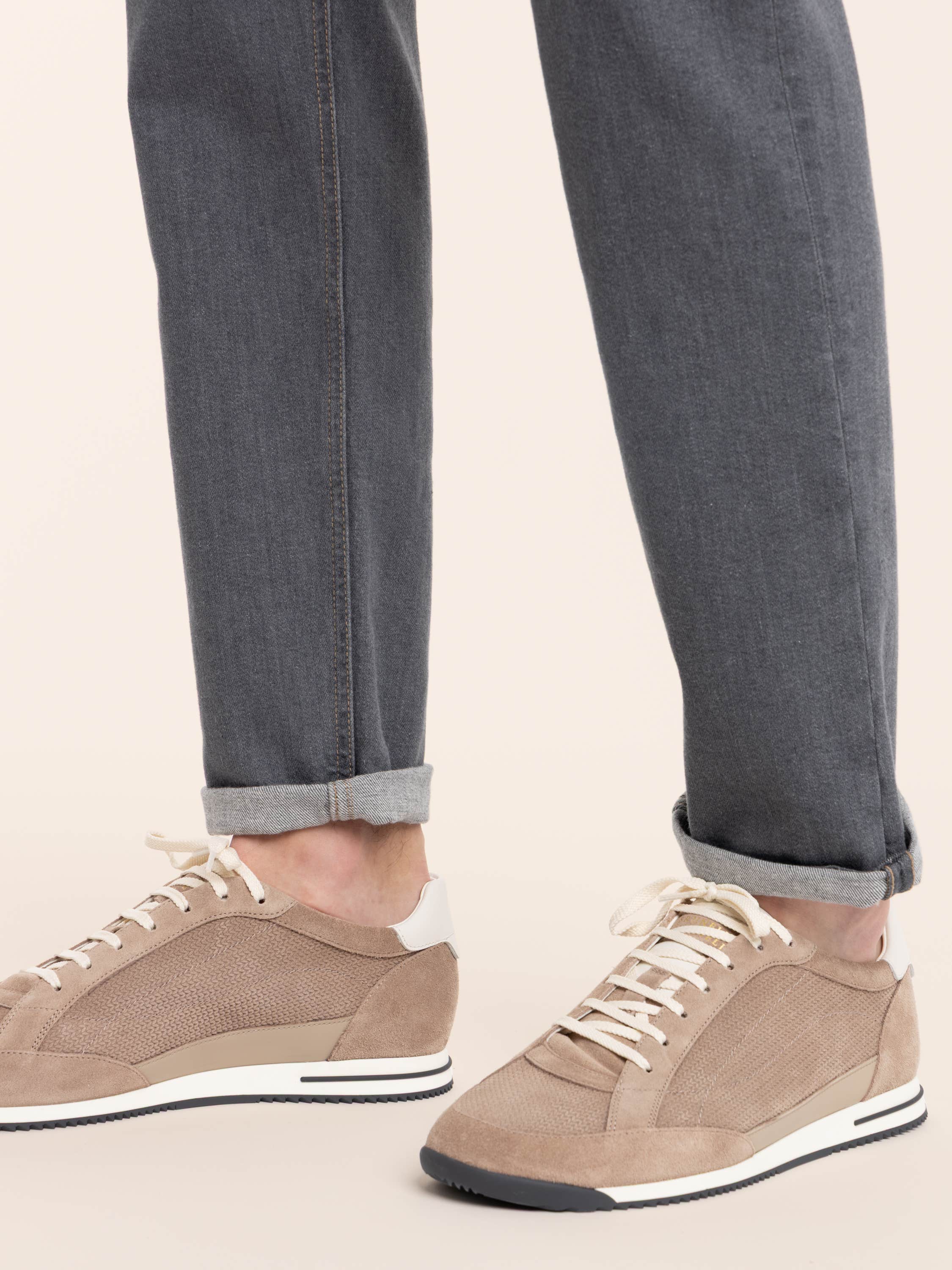 Medium Grey Iconic Fit Five-Pocket Comfort Denim Trousers