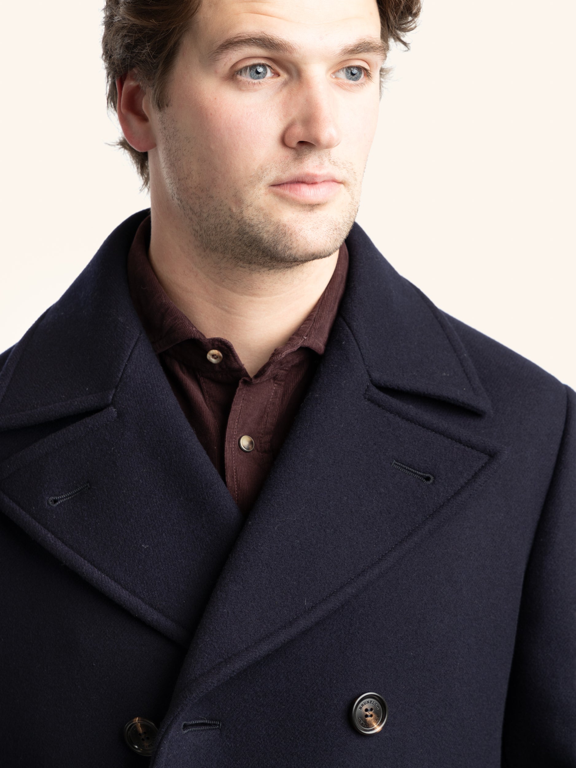 SUNSEA サンシー 定価99,000円 20AW NAVY DOUBLE-BREASTED COAT