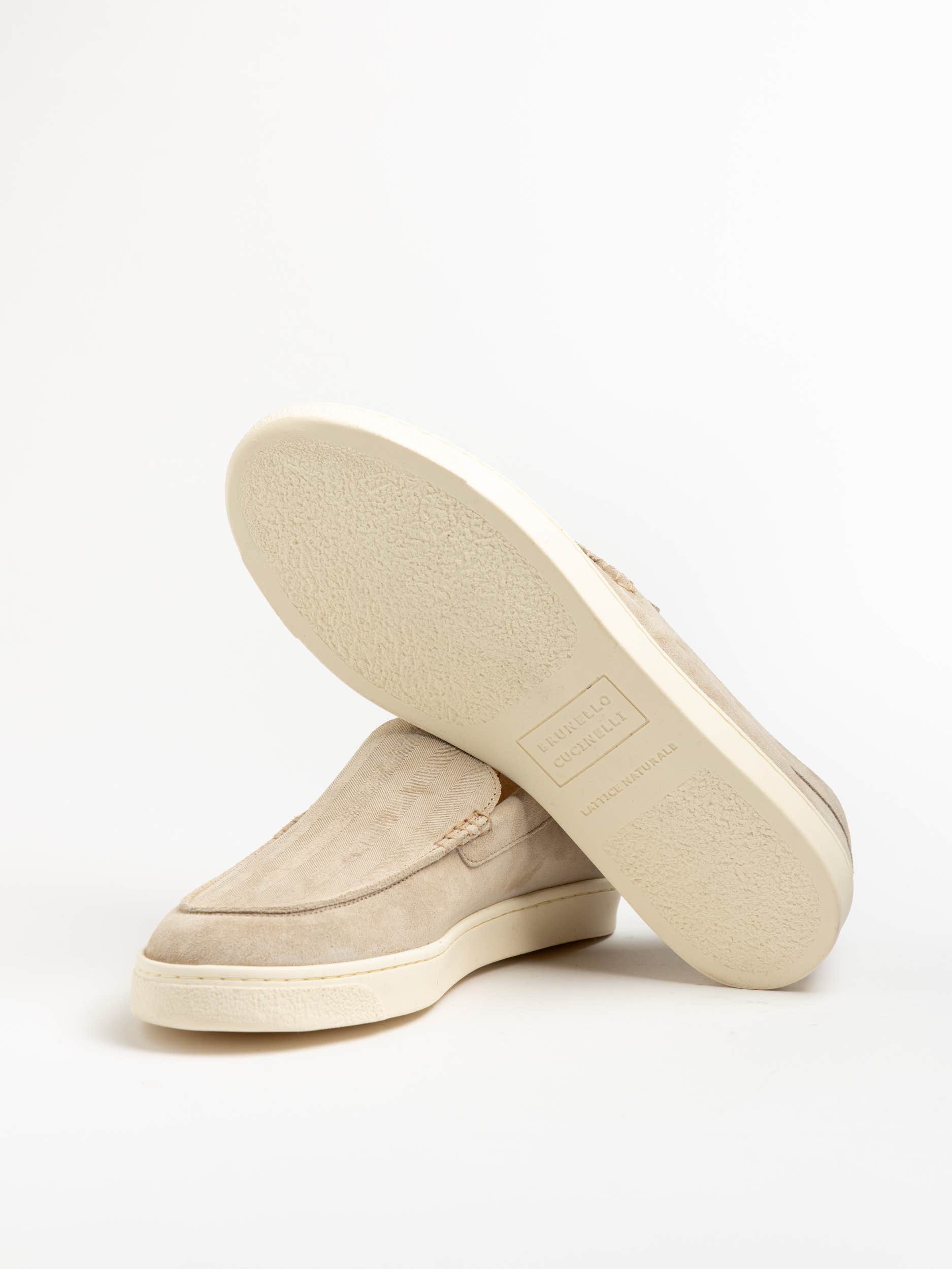 Oat Chevron-Effect Suede Loafer