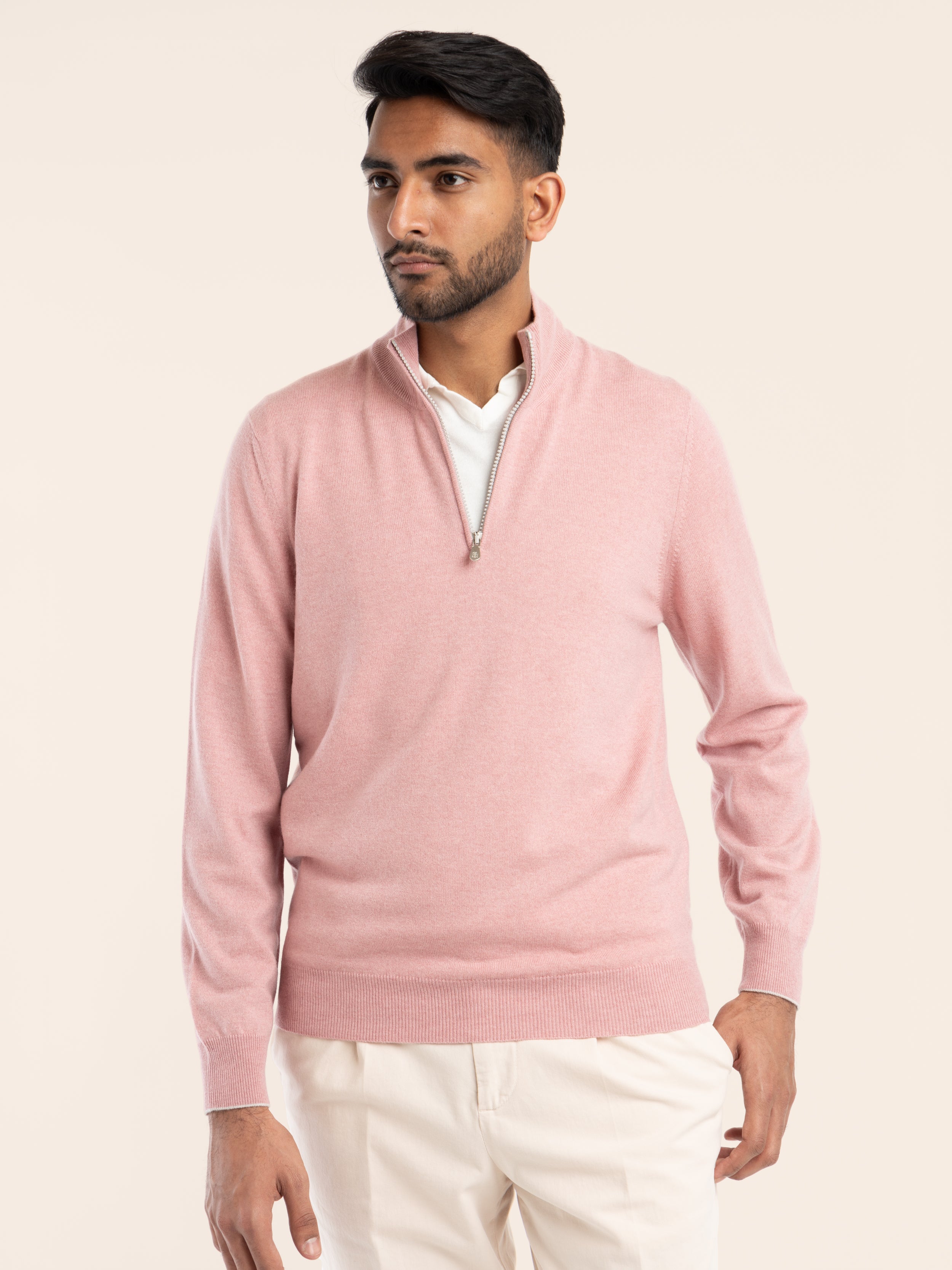 Pink cashmere deals turtleneck sweater