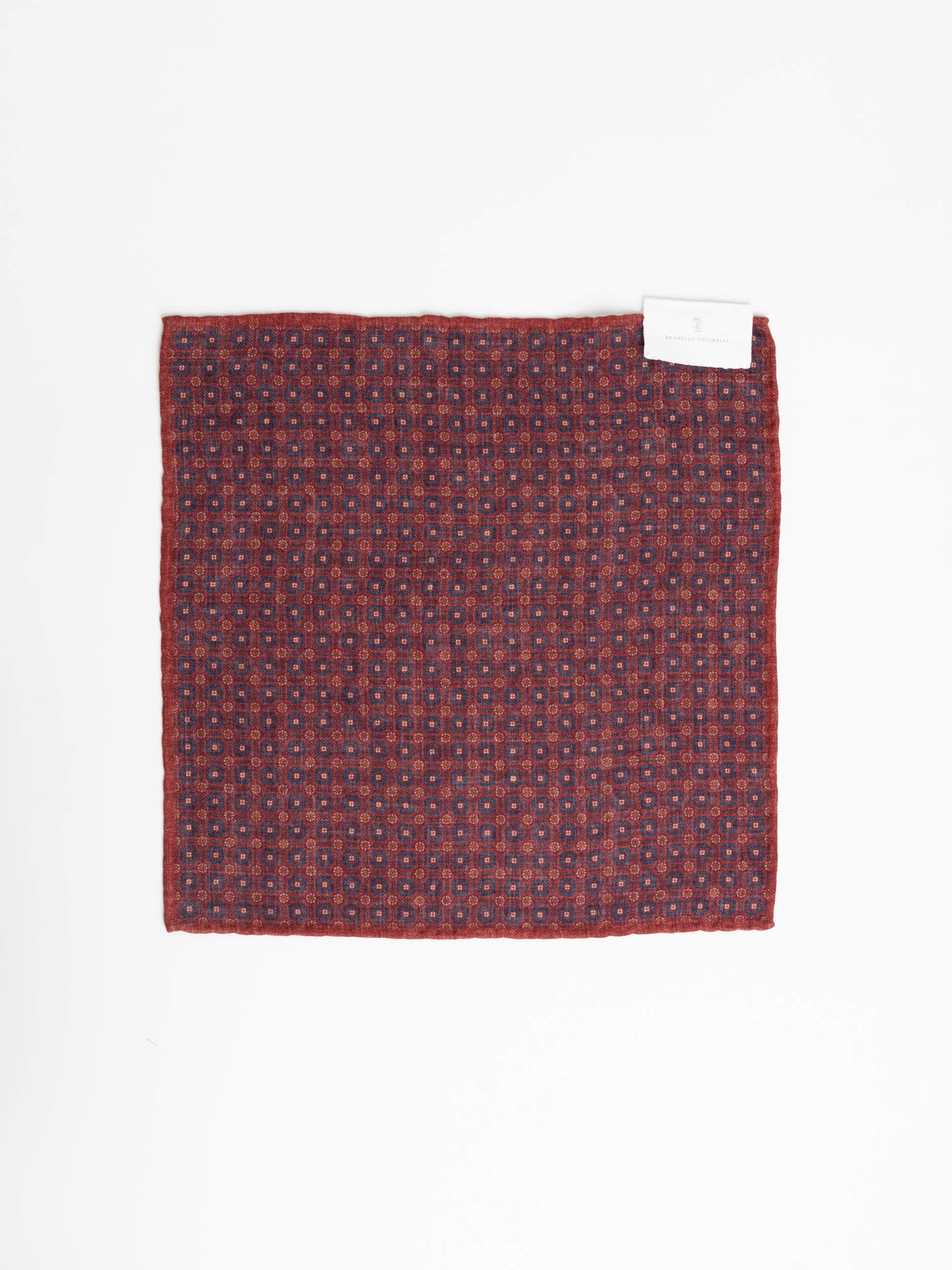 Red Wool Flannel Pocket Square