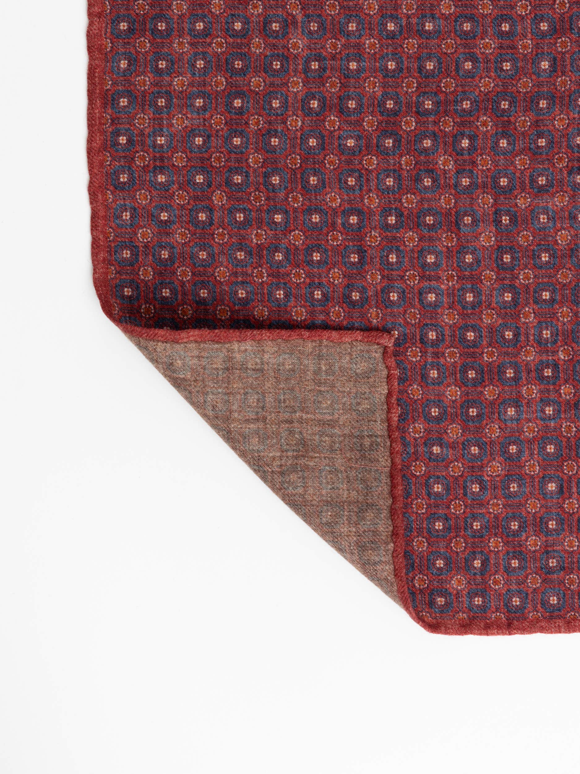 Red Wool Flannel Pocket Square