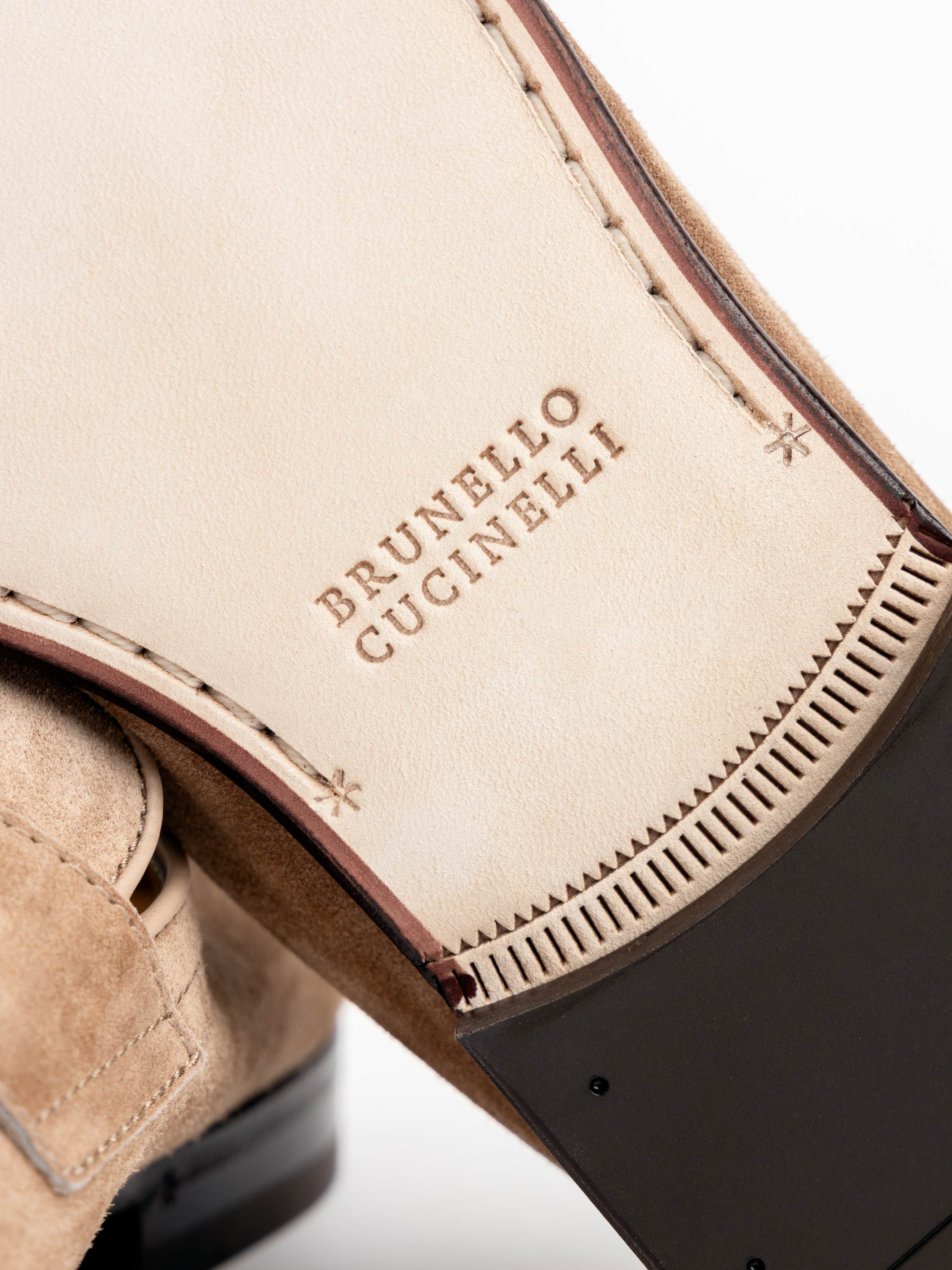 Light Brown Suede Soft Penny Loafers
