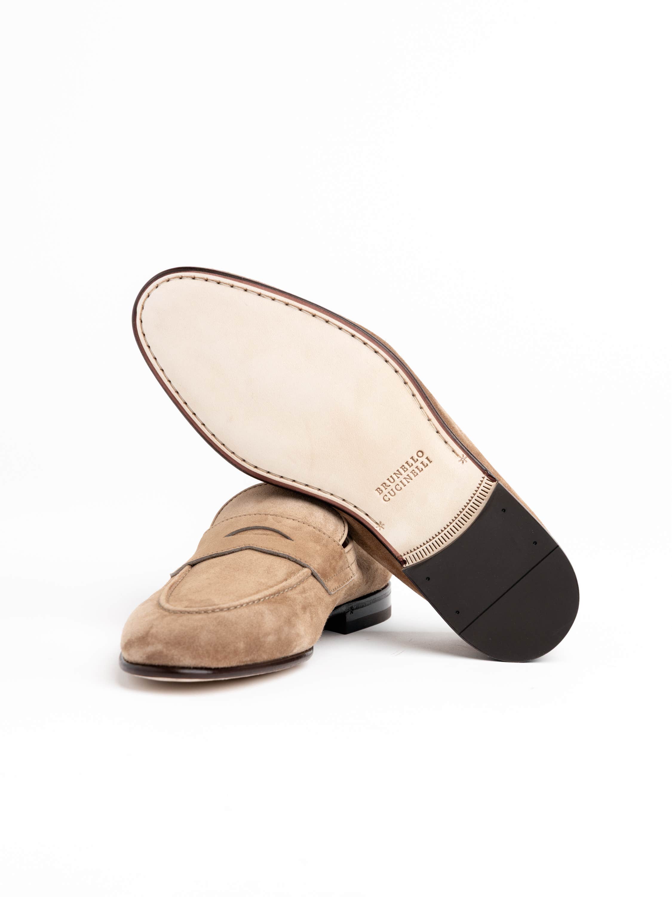 Light Brown Suede Soft Penny Loafers
