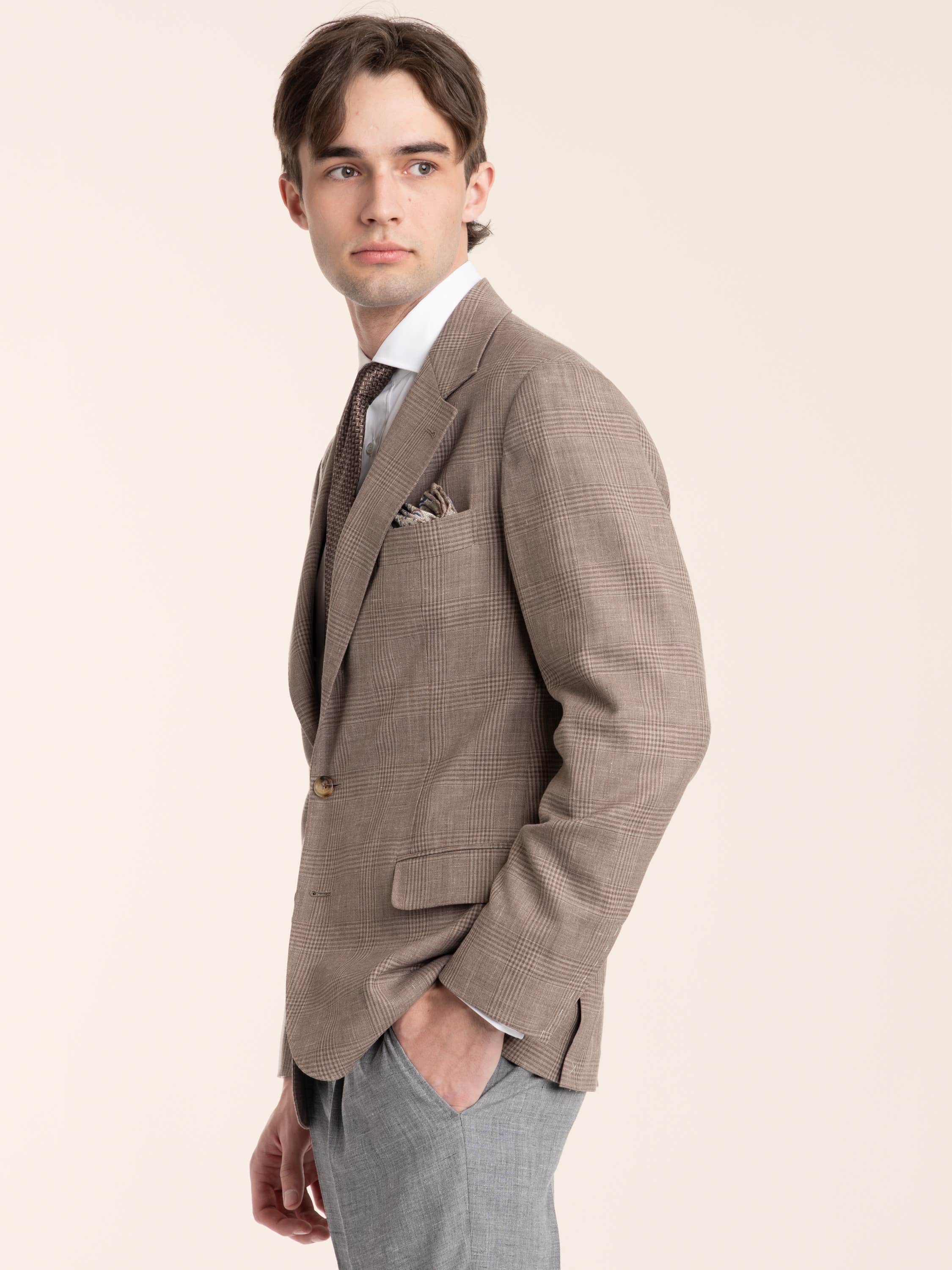 Wool, Silk and Linen Deconstructed Sport Jacket